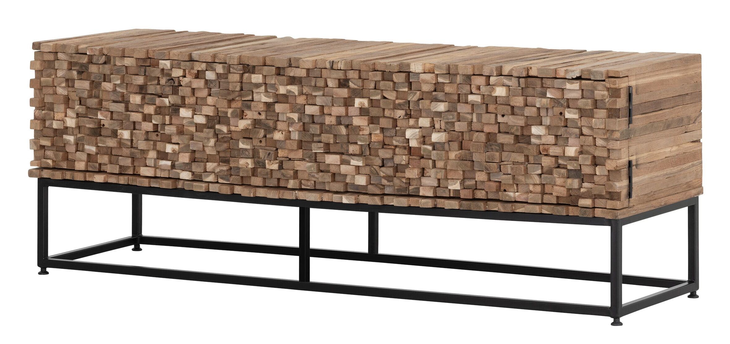 MUST Living Sticks TV-meubel van teakhout – Elegante bruine TV-kast 145 cm