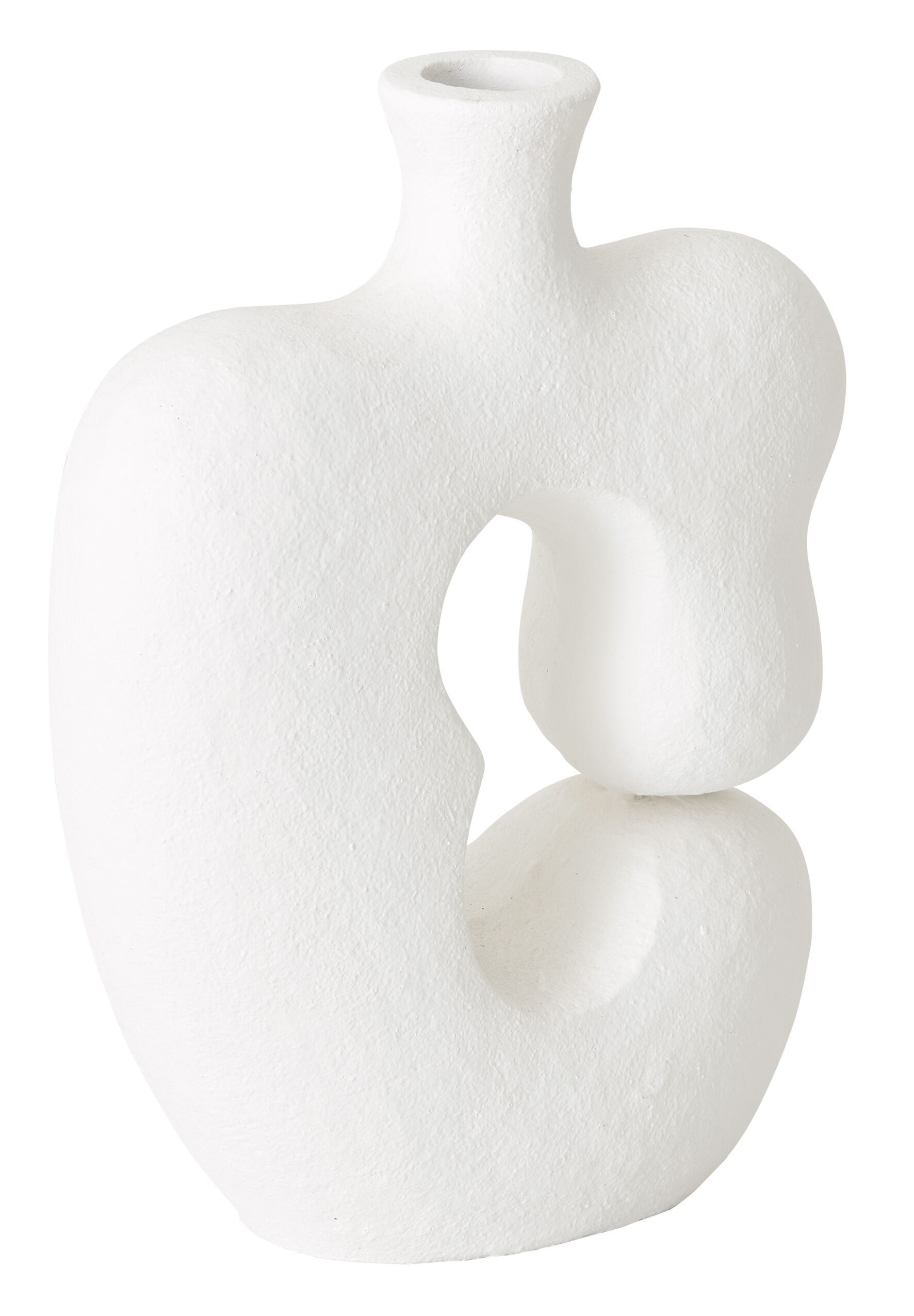 MUST Living Vaas Eros – Elegante, Witte Vaas van 49 cm voor Modern Interieur