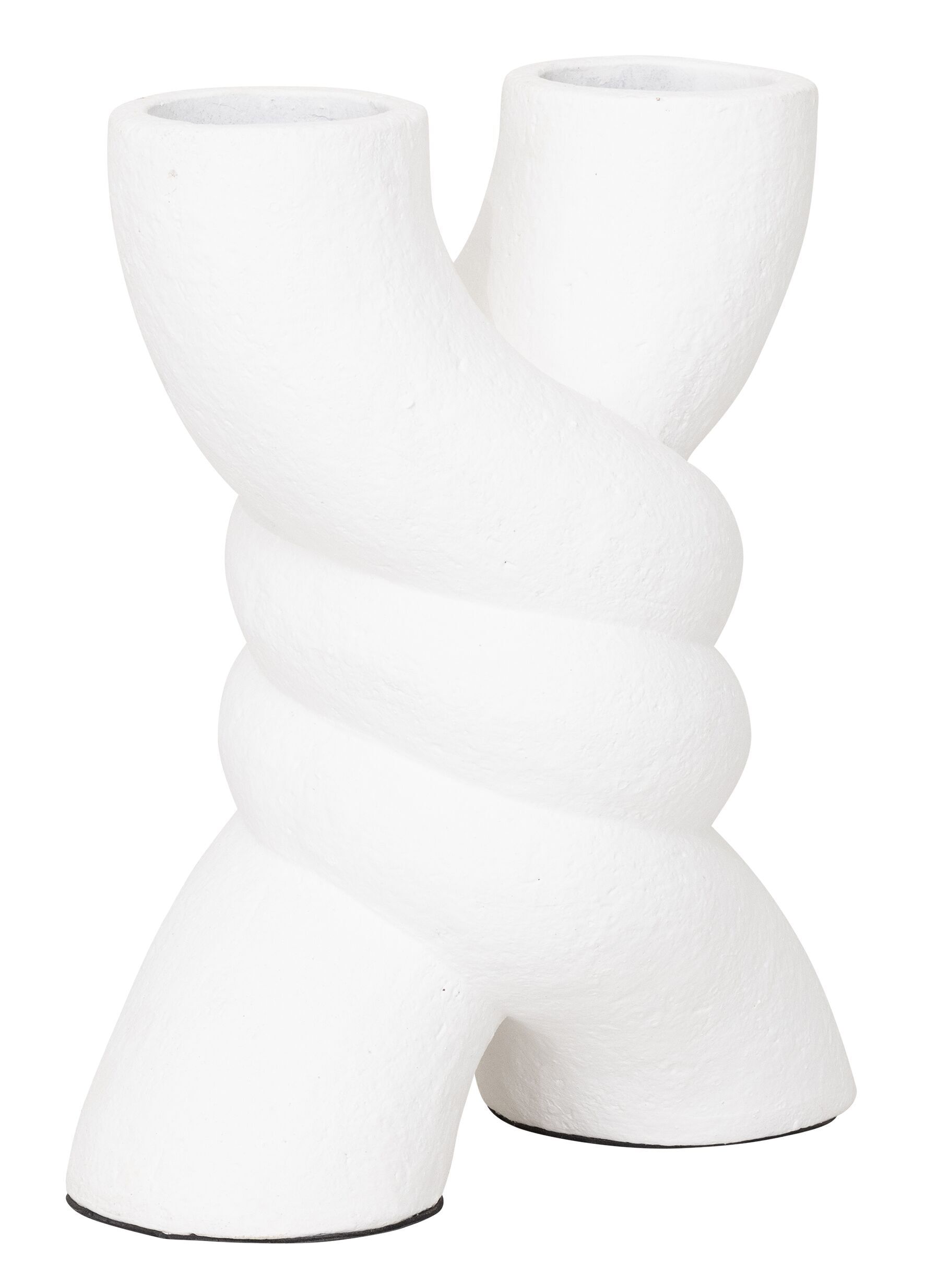 MUST Living Vaas Spiral Terracotta – Strakke witte vazen met handgeschilderde charme