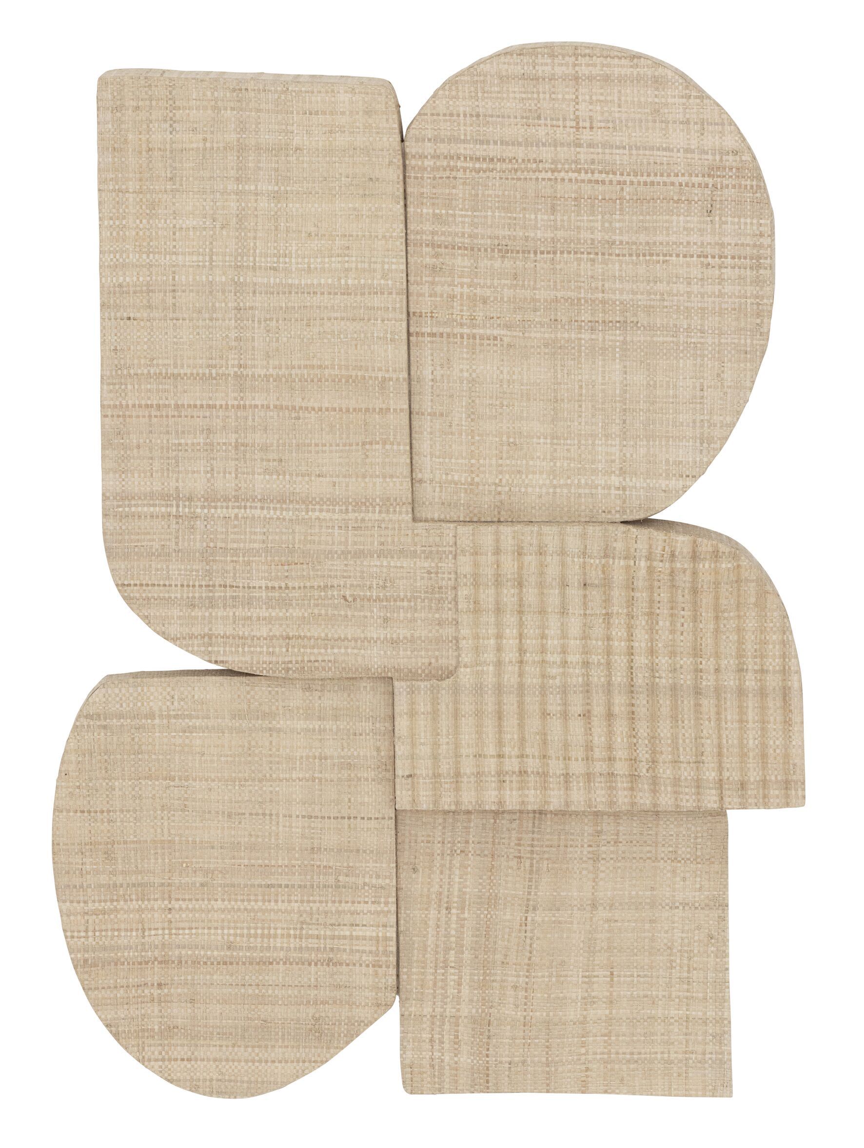 MUST Living Wanddecoratie Tucker Palmblad – Beige (90×60 cm)