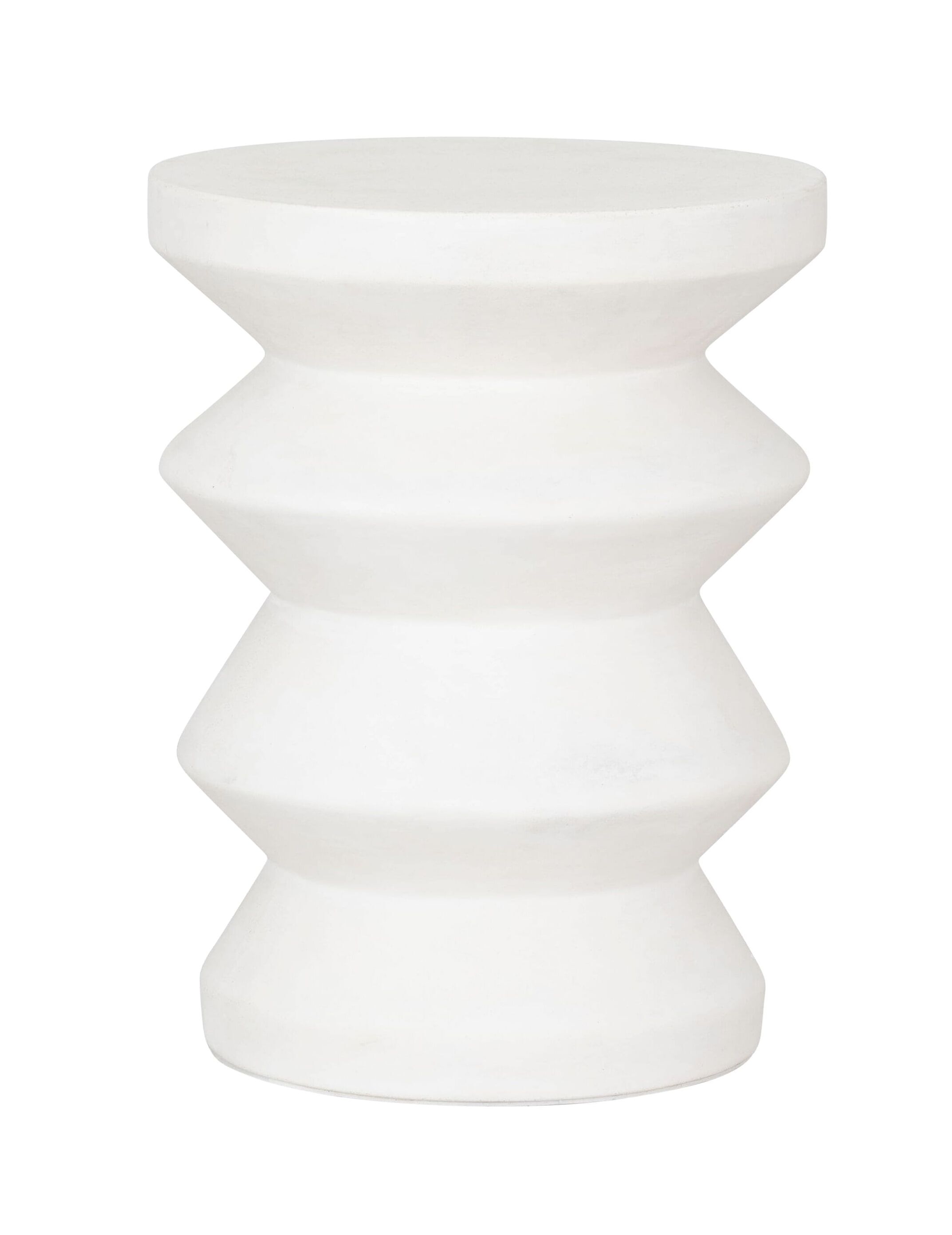 MUST Living Zig Zag Cementkrukje – Wit, 34 cm