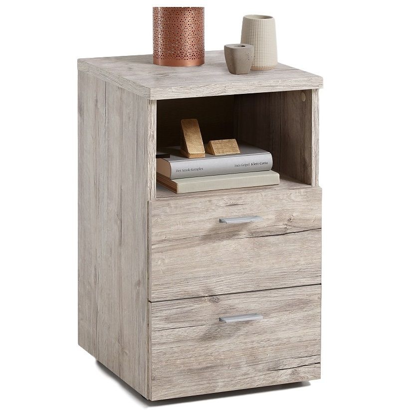 Nachtkastje Colima Small 62 cm – Modern Zand eiken voor elke slaapkamer