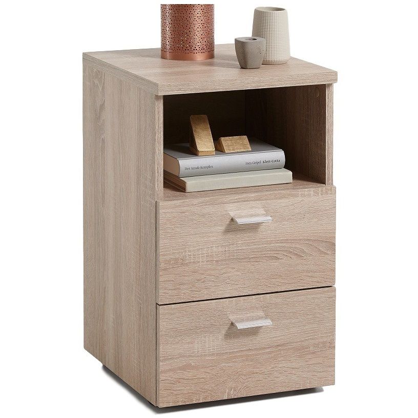 Nachtkastje Colima Small – Compact eikenmodel, 62 cm hoog