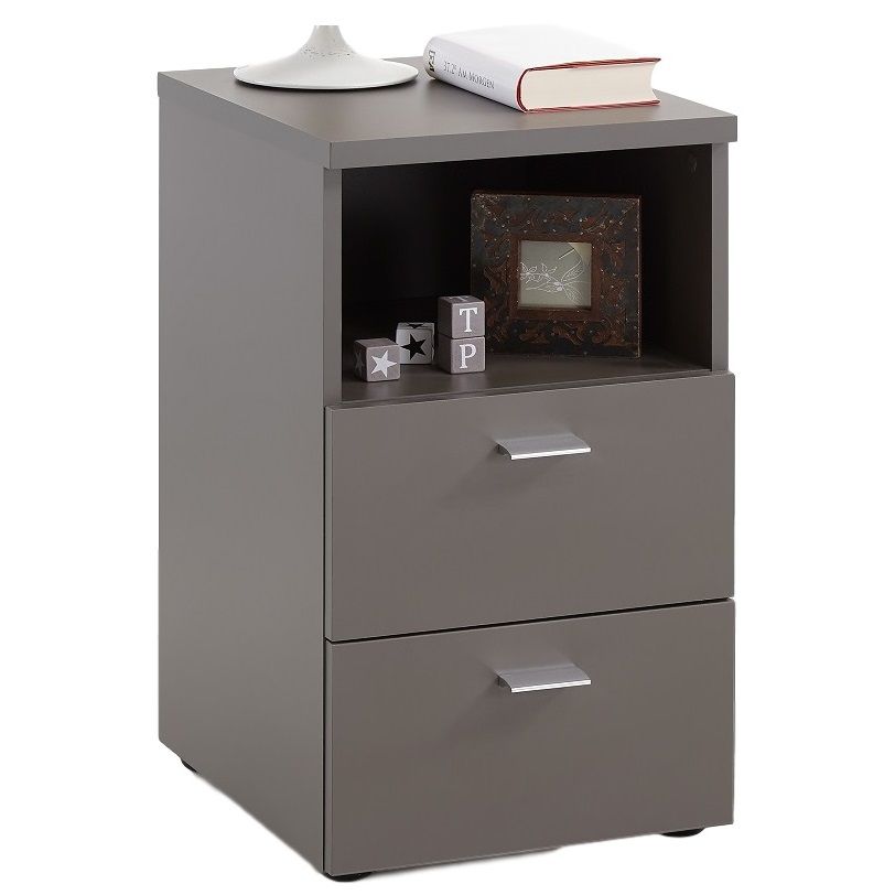 Nachtkastje Colima Small – Modern lava grijs, 62 cm hoog