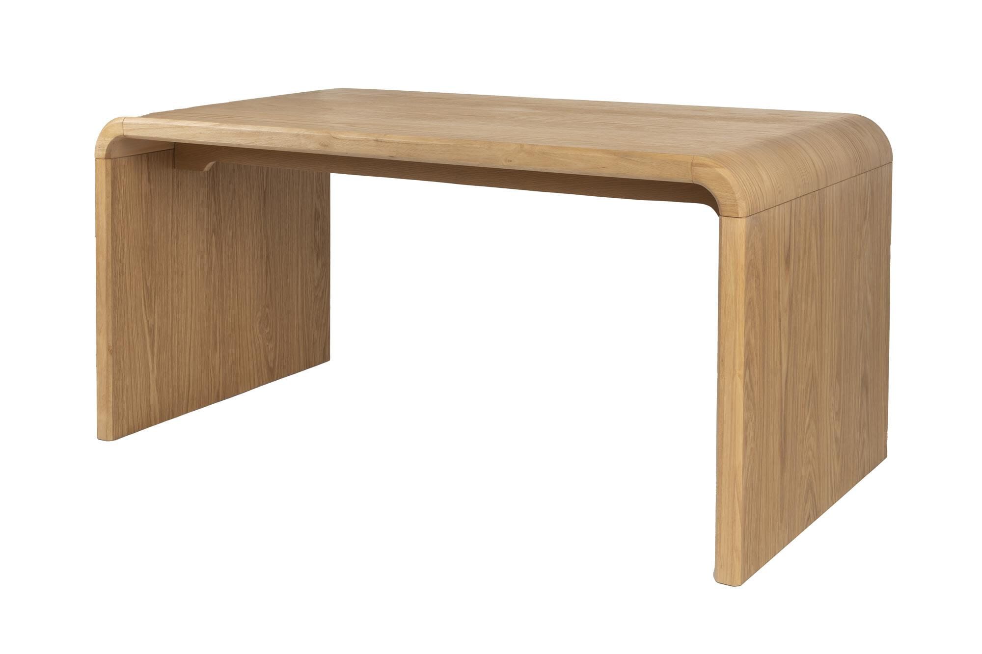 Naturele eettafel Brave – 160 × 80 cm van Zuiver, eikenfineer & massief rubberhout