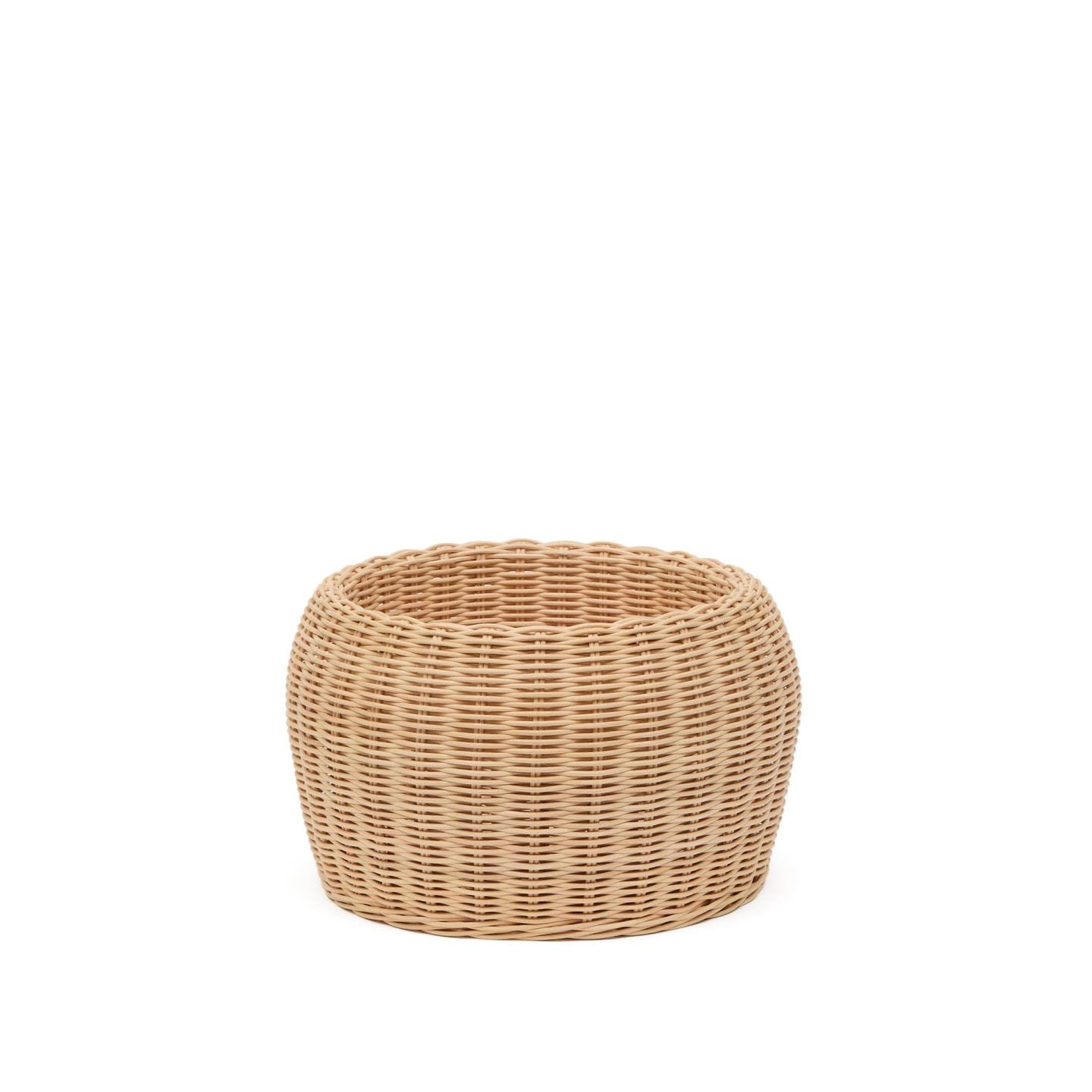 Naturele rotan mand Zilna van Kave Home – stijlvolle opbergruimte van 31 cm