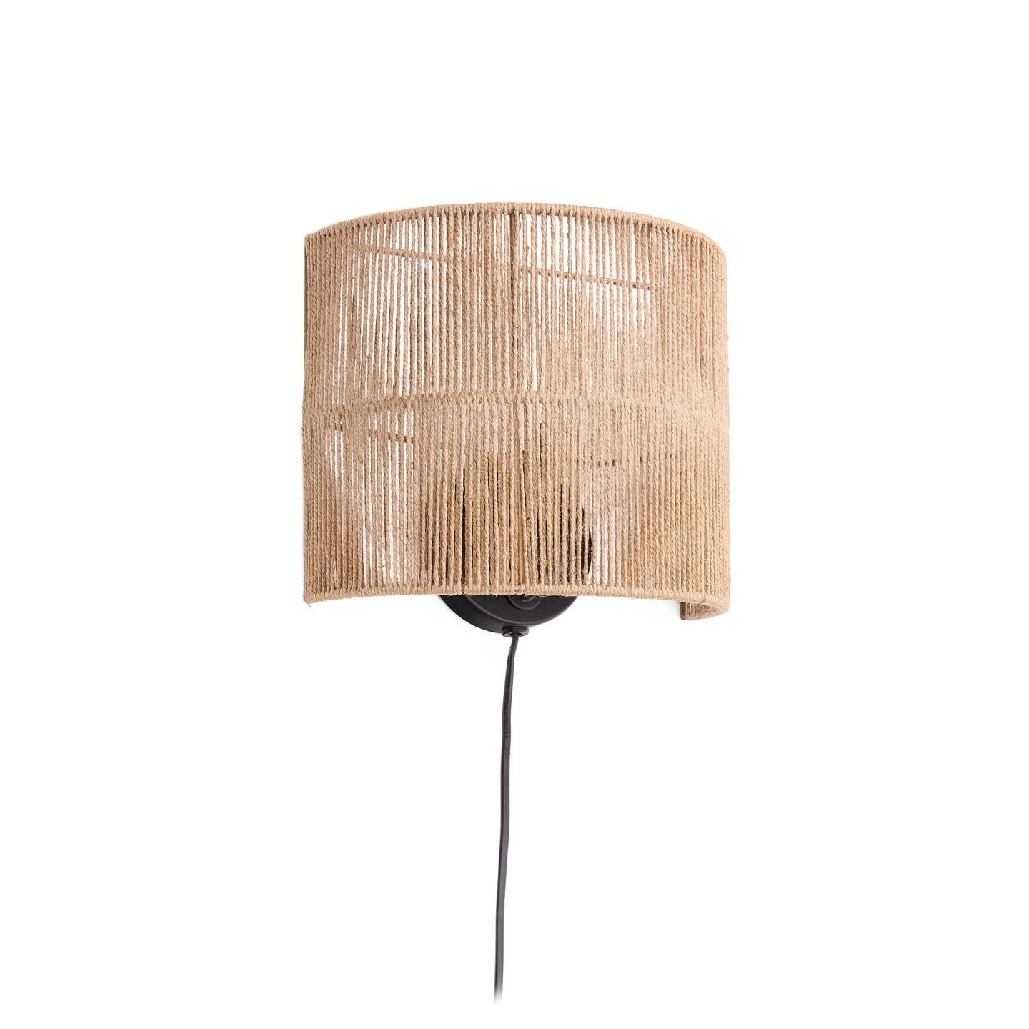 Natuurlijke charme voor je muur: Kave Home Canar Jute wandlamp in naturel
