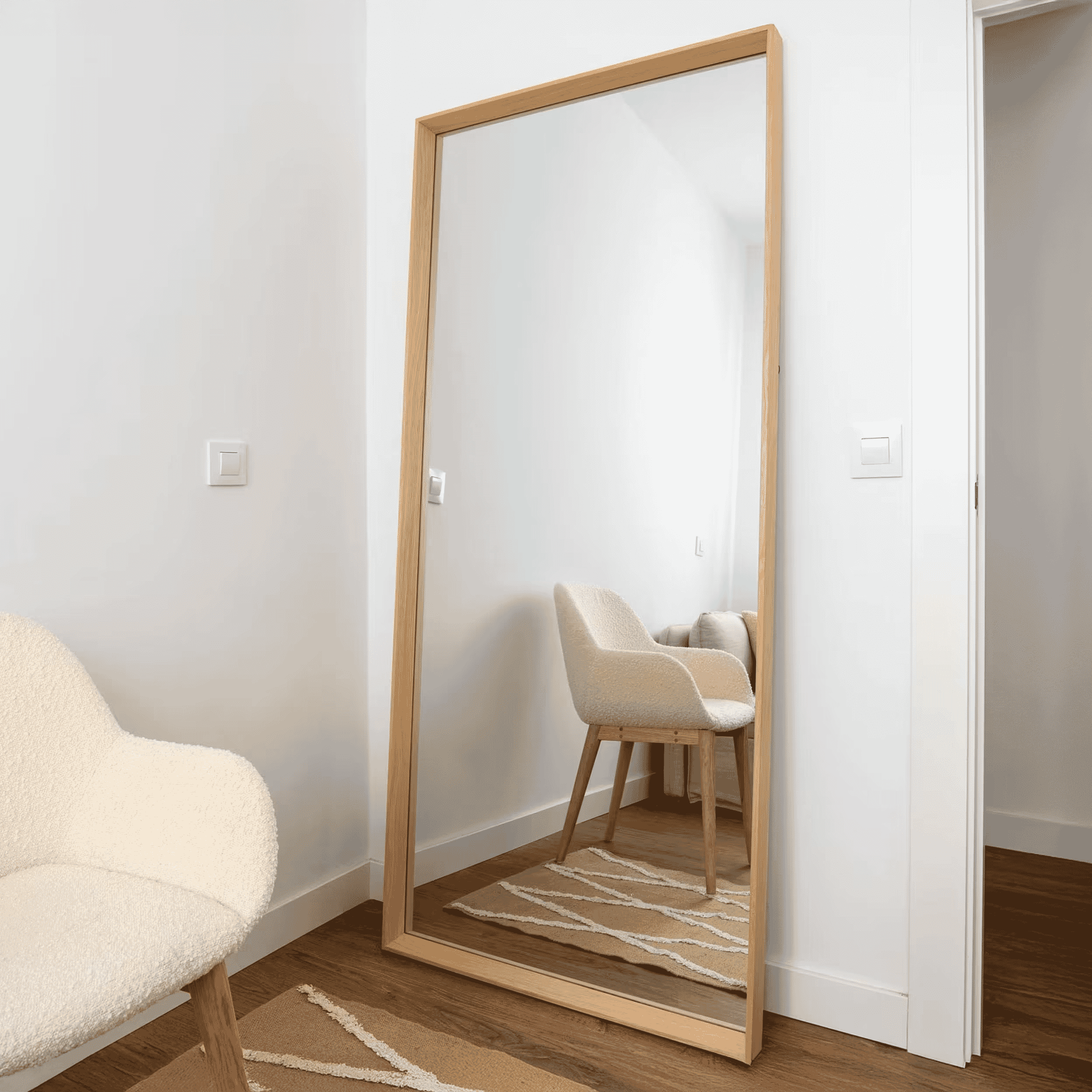 Natuurlijke Kave Home Nerina Spiegel 180 × 80 cm – Tijdloos Design voor elke Ruimte