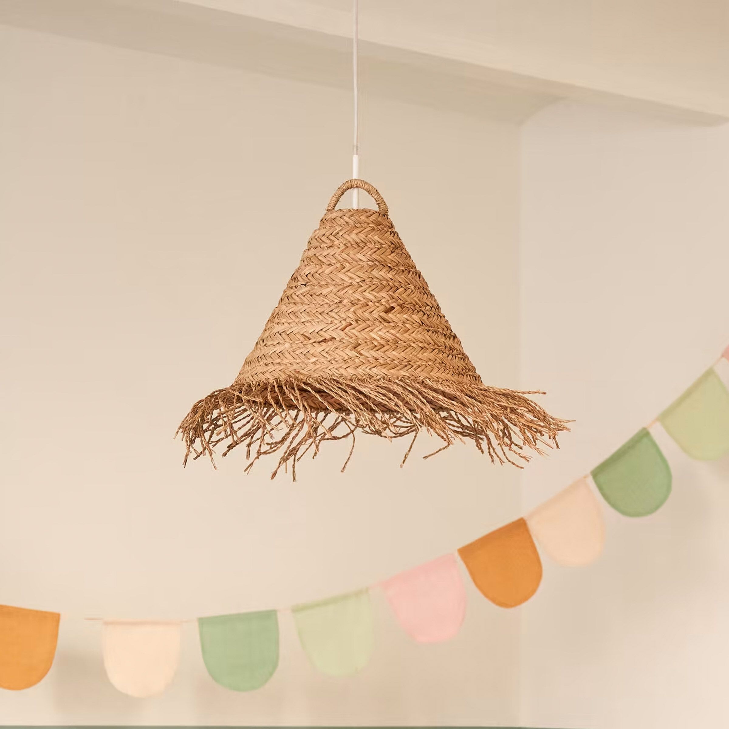 Natuurlijke lampenkap Fonteta van zeegras – 40 cm Ø – Kave Home