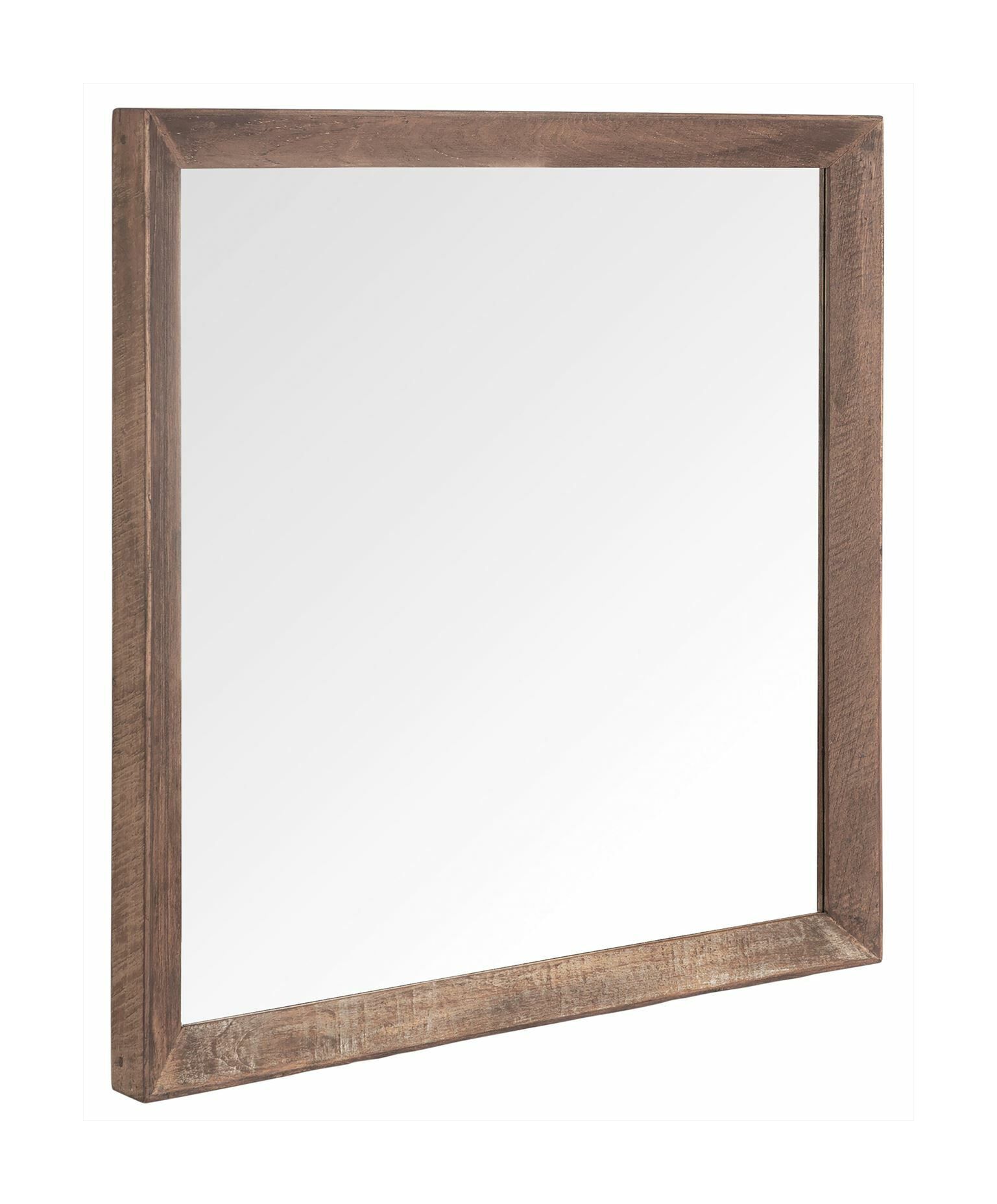 Natuurlijke Teakhouten Vierkante Spiegel Metropole – 80 × 80 cm