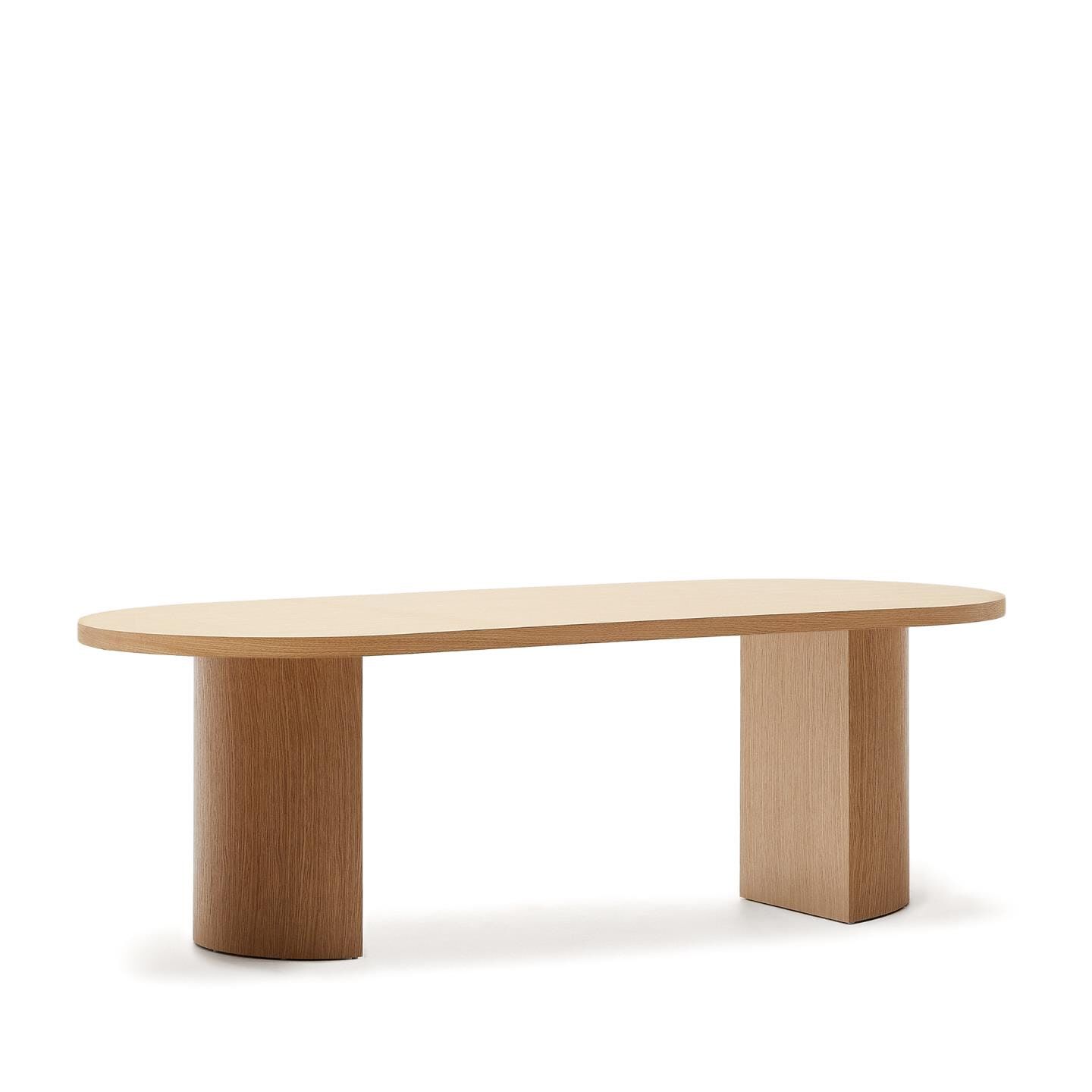 Nealy Ovale Eettafel van Kave Home – Eikenfineer, 240 × 100 cm
