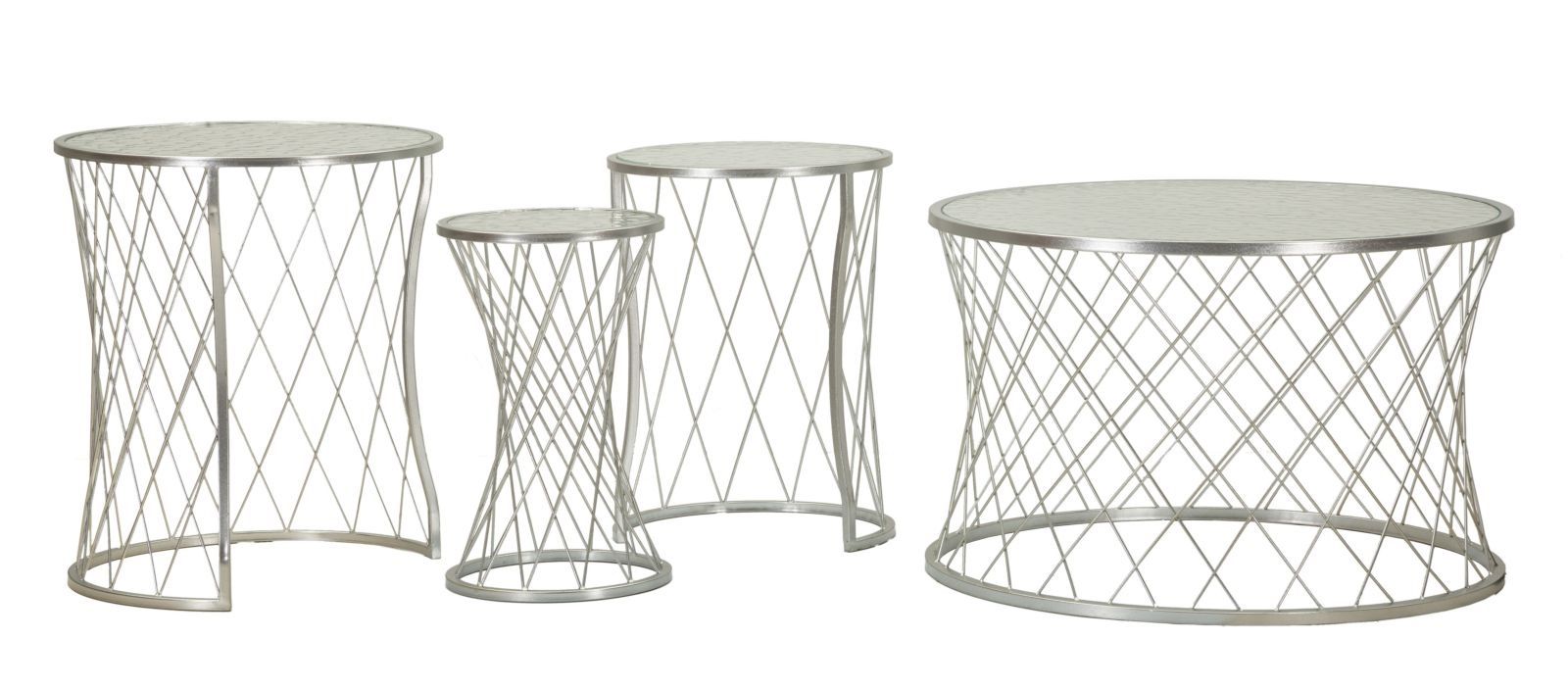 Noah Silver Salontafelset – 4 stijlvolle tafels van Mauro Ferretti