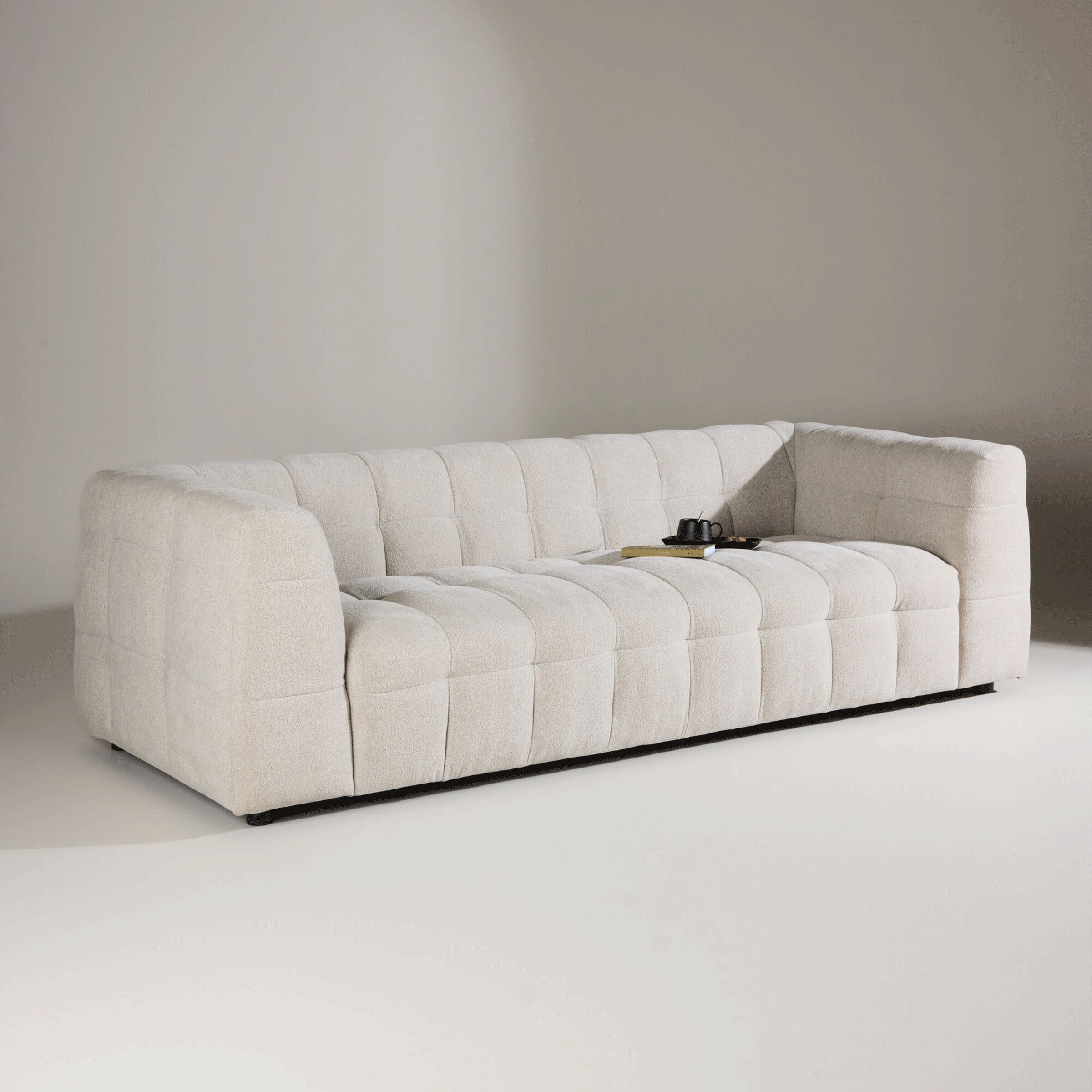 Nohr 3‑zits bank Ashlay – Beige, tijdloos comfort voor de woonkamer