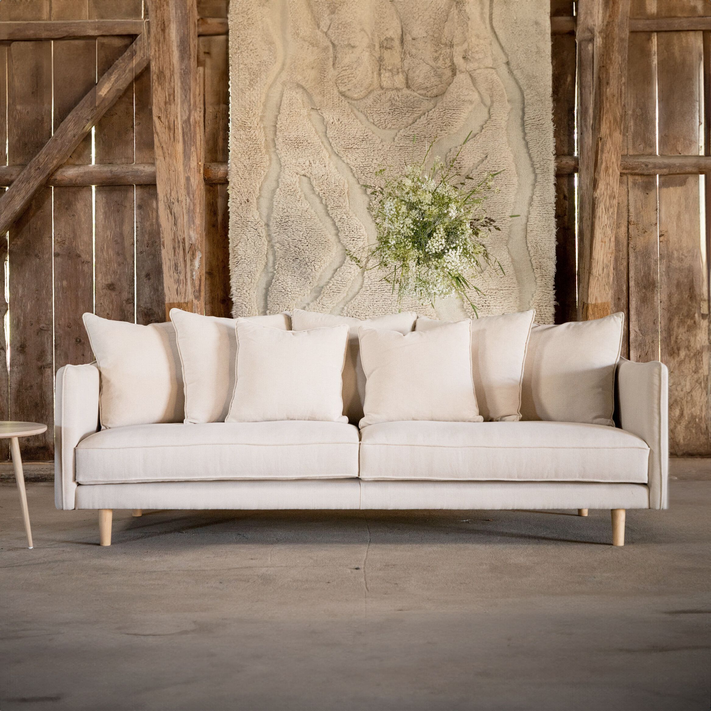 Nohr 3‑zits bank Nghia – ruime, comfortabele linnenbank in elegant beige