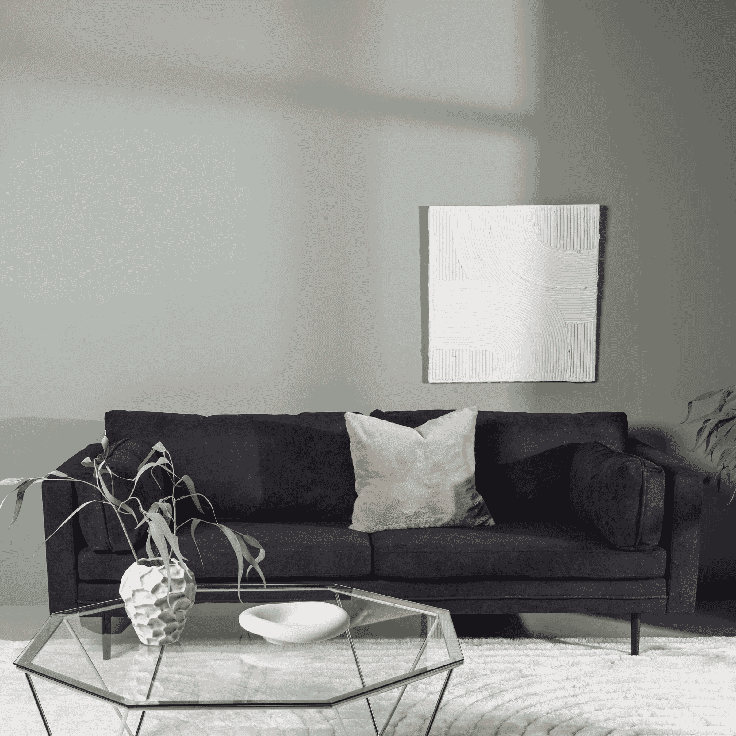 Nohr 3‑zits bank Tylan in zwart – Scandinavisch comfort voor elk interieur