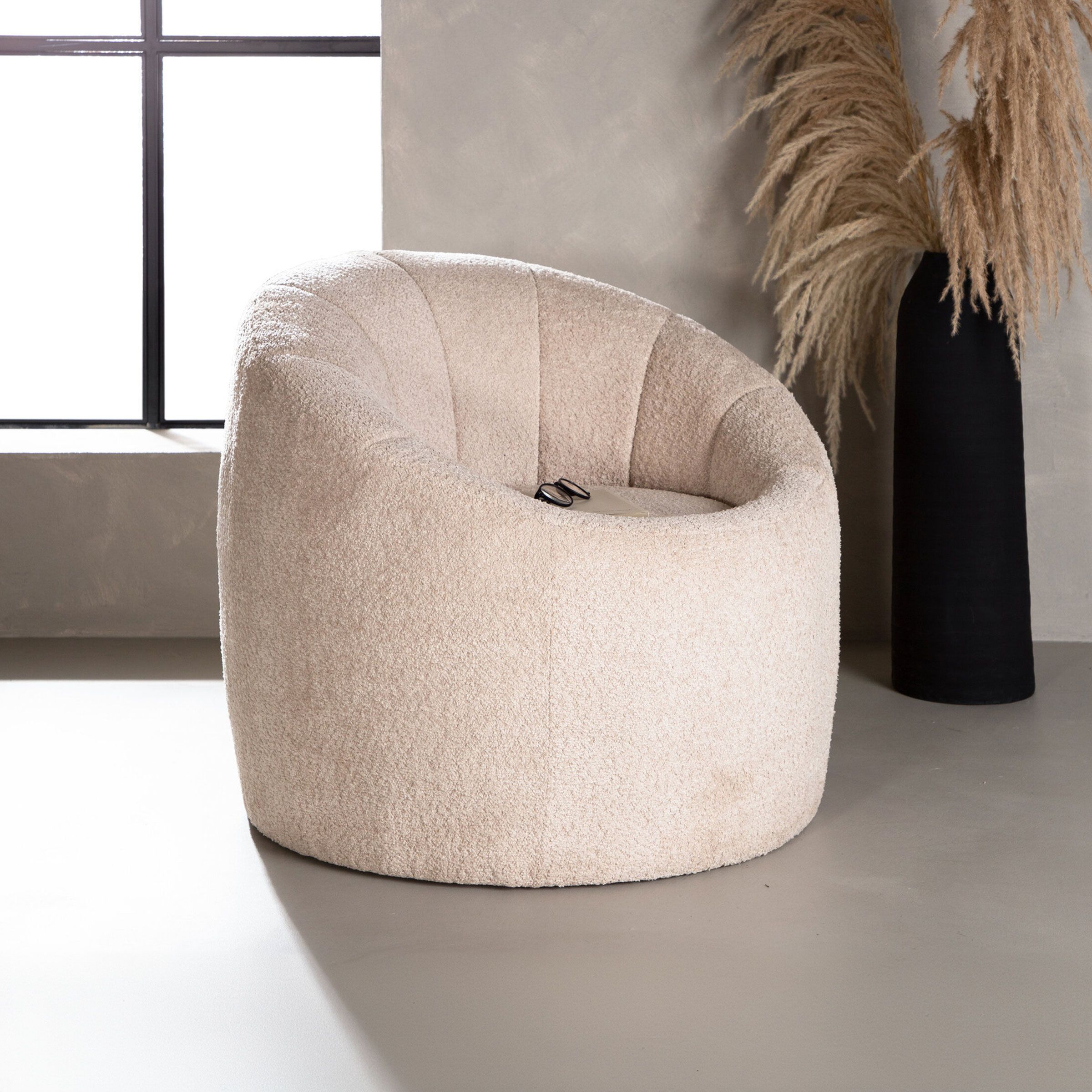 Nohr Alea Fauteuil – Luxe Bouclé in Beige