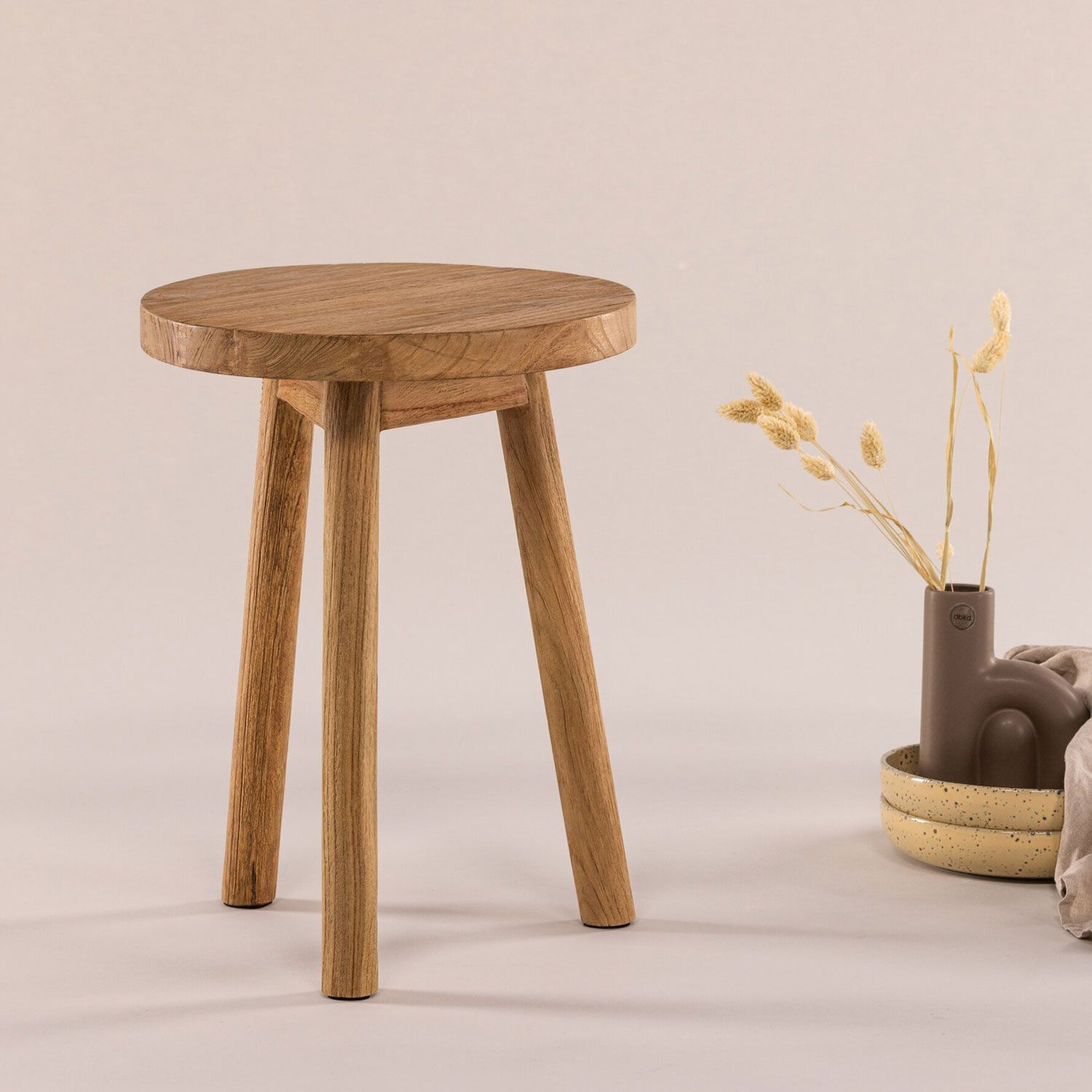 Nohr Appolonia Krukje van Teakhout – Natuurlijke Elegantie voor Elk Interieur