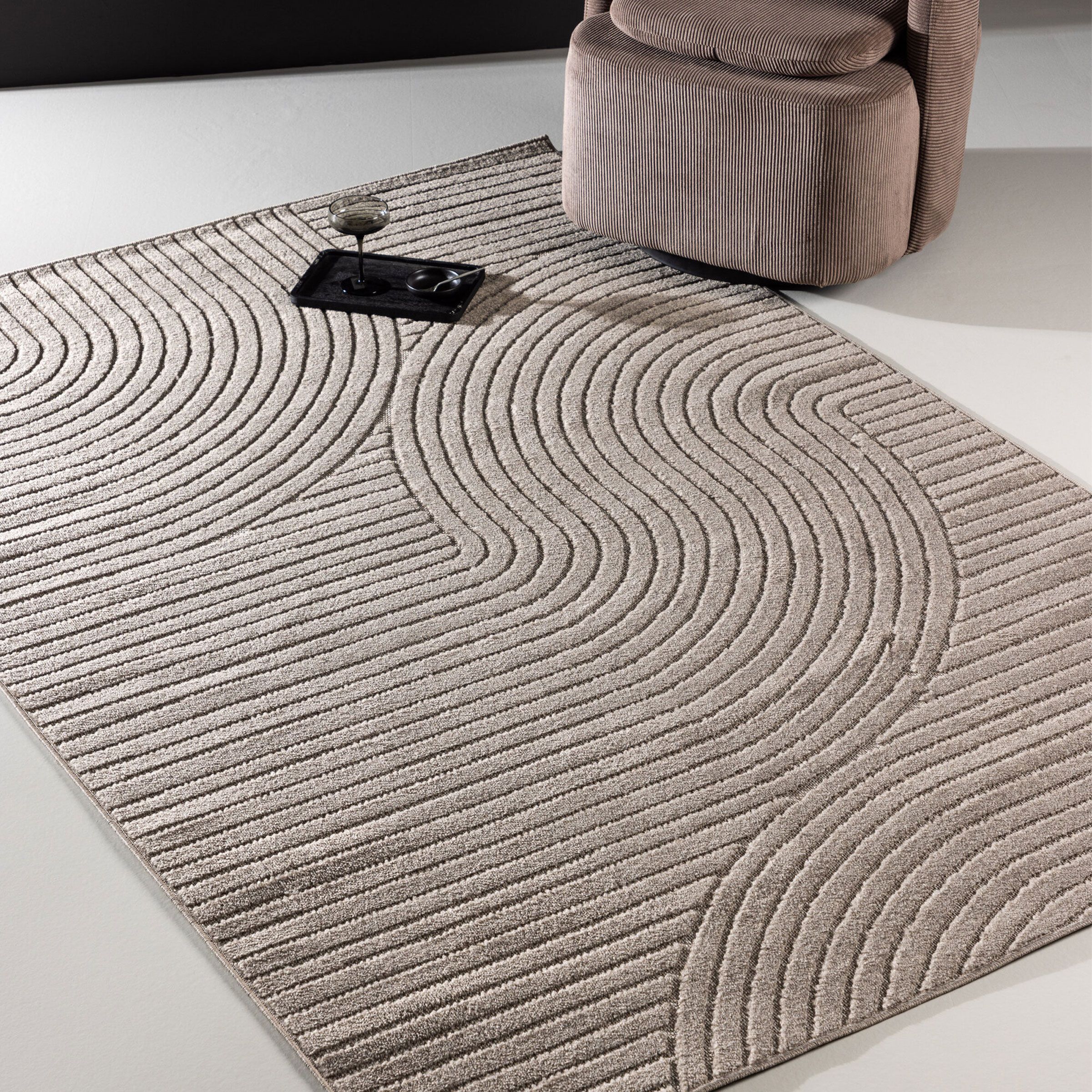 Nohr Aries Vloerkleed – Warm, organisch design in natuurlijke bruine tint