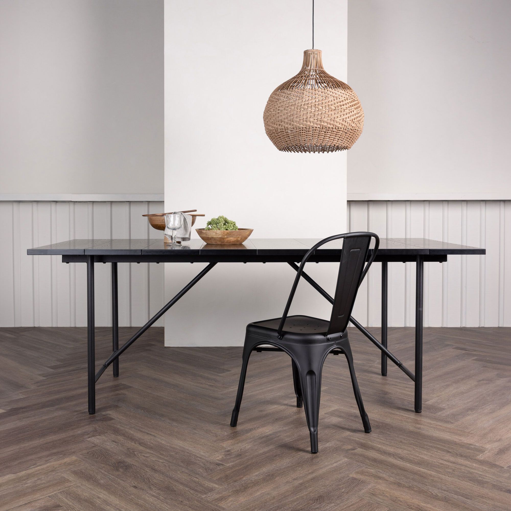 Nohr Aundra eettafel 200×90 cm – Strak zwart design voor elke eetkamer