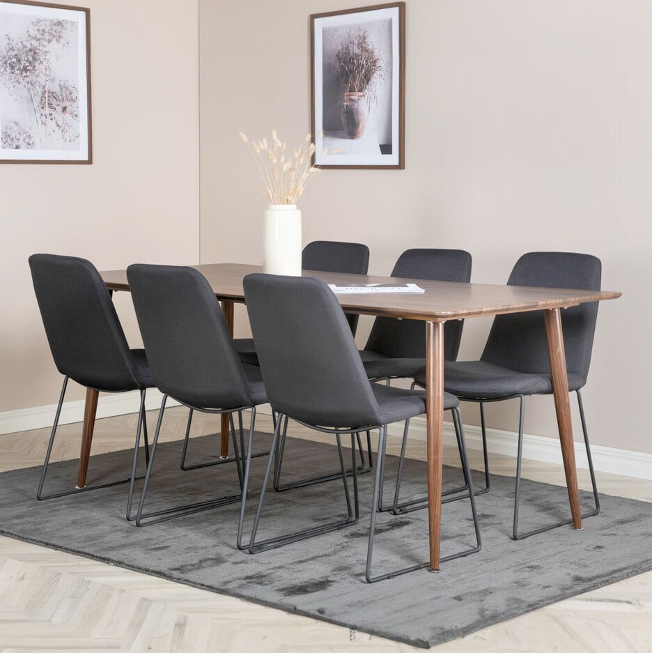 Nohr Austina eettafel 180 × 90 cm – warme Walnoot MDF