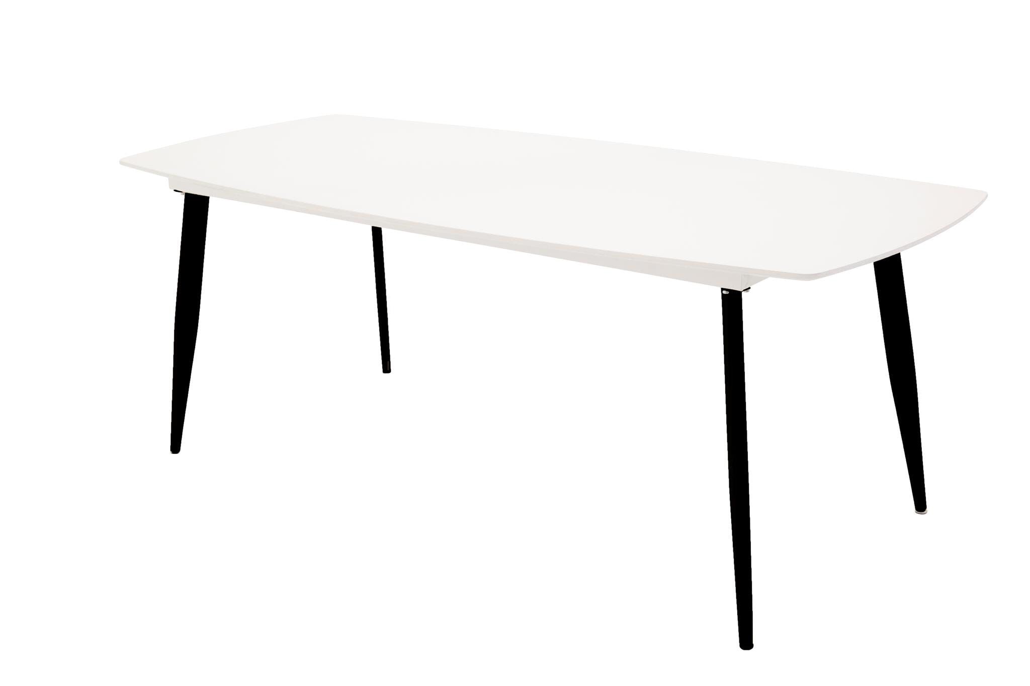 Nohr Austina eettafel 240 × 100 cm – Scandinavisch wit‑zwarte design