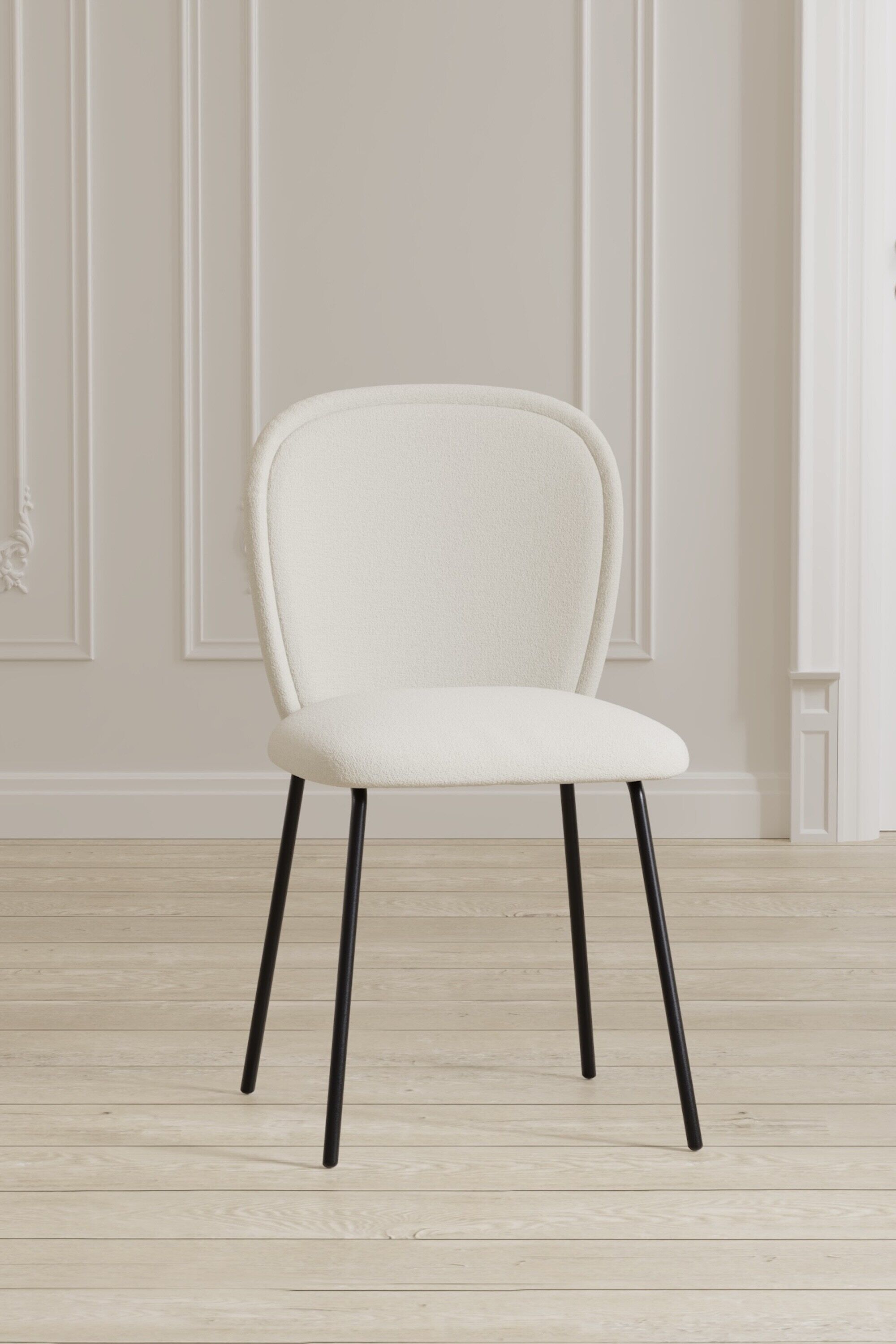 Nohr Brannigan Velvet eetkamerstoel – crèmekleurig en tijdloos design
