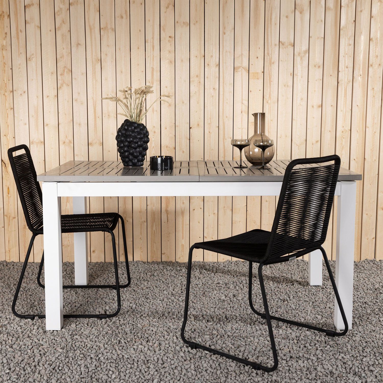 Nohr Candise Uitschuifbare Tuintafel – Wit, 152‑210 cm x 90 cm