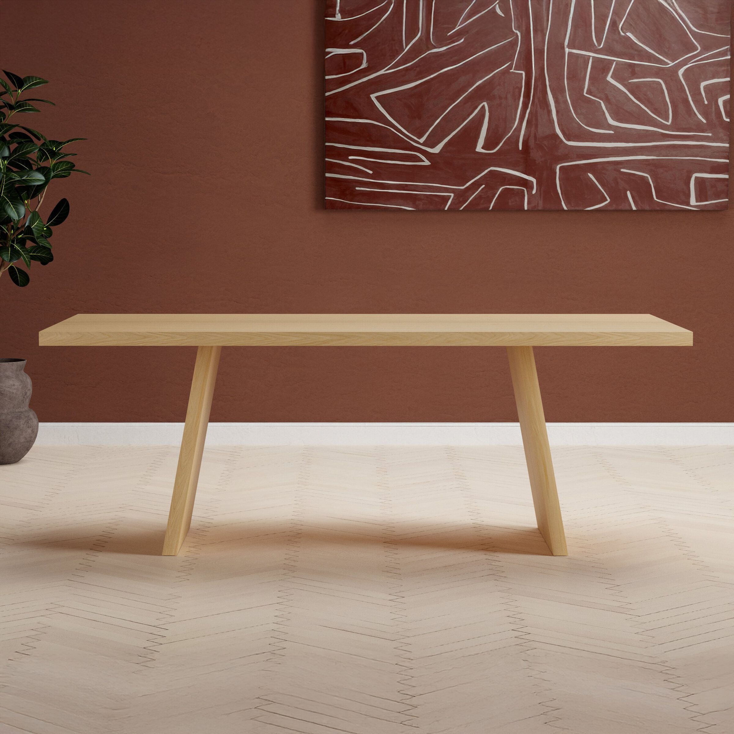 Nohr Cassidy eettafel – tijdloze houtlook in 210 × 100 cm