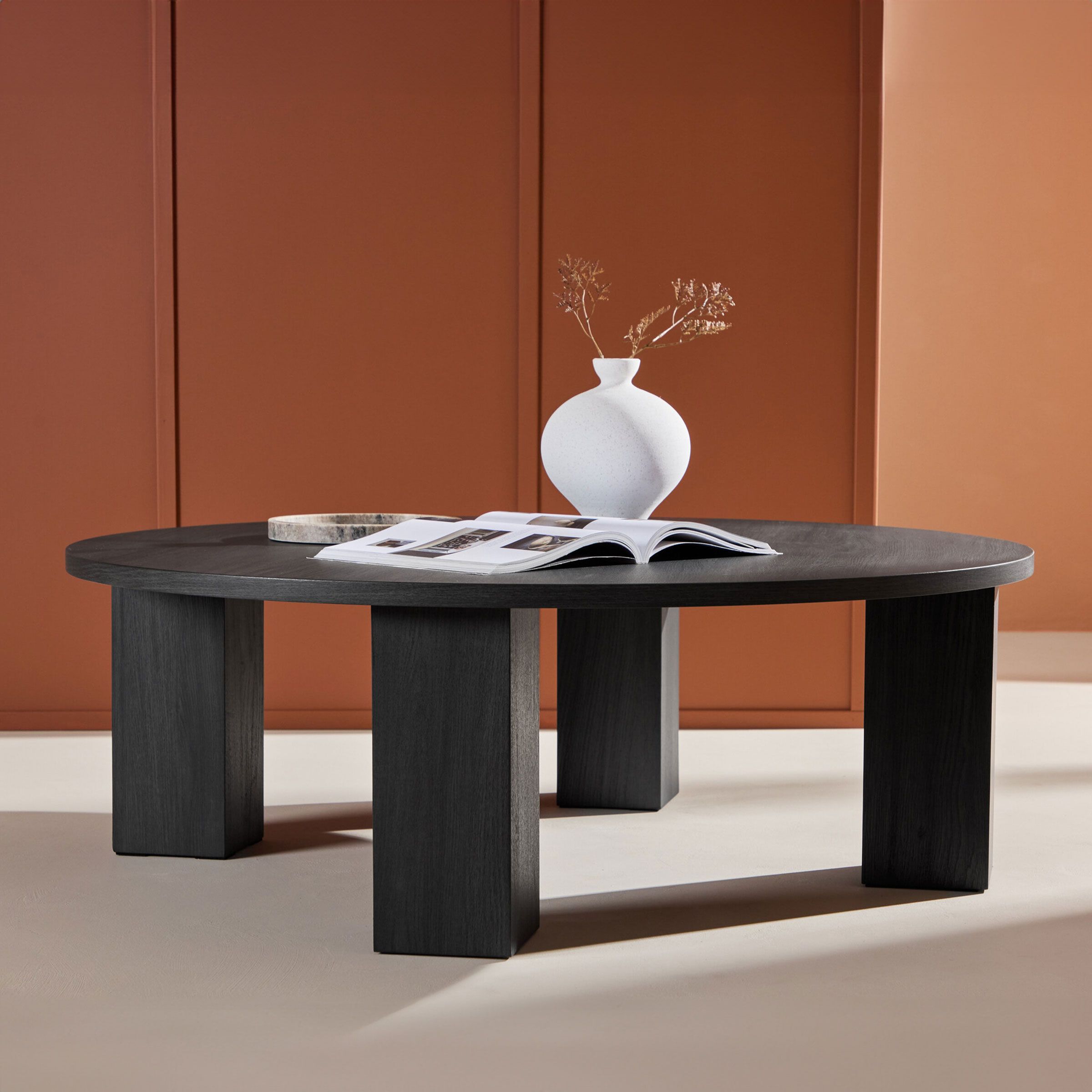 Nohr Ciji ronde salontafel 120 cm – strak design in zwart