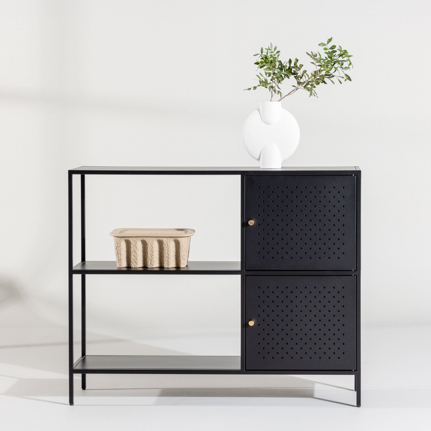 Nohr Cleophus wandkast 75 × 100 cm – strak zwart staal