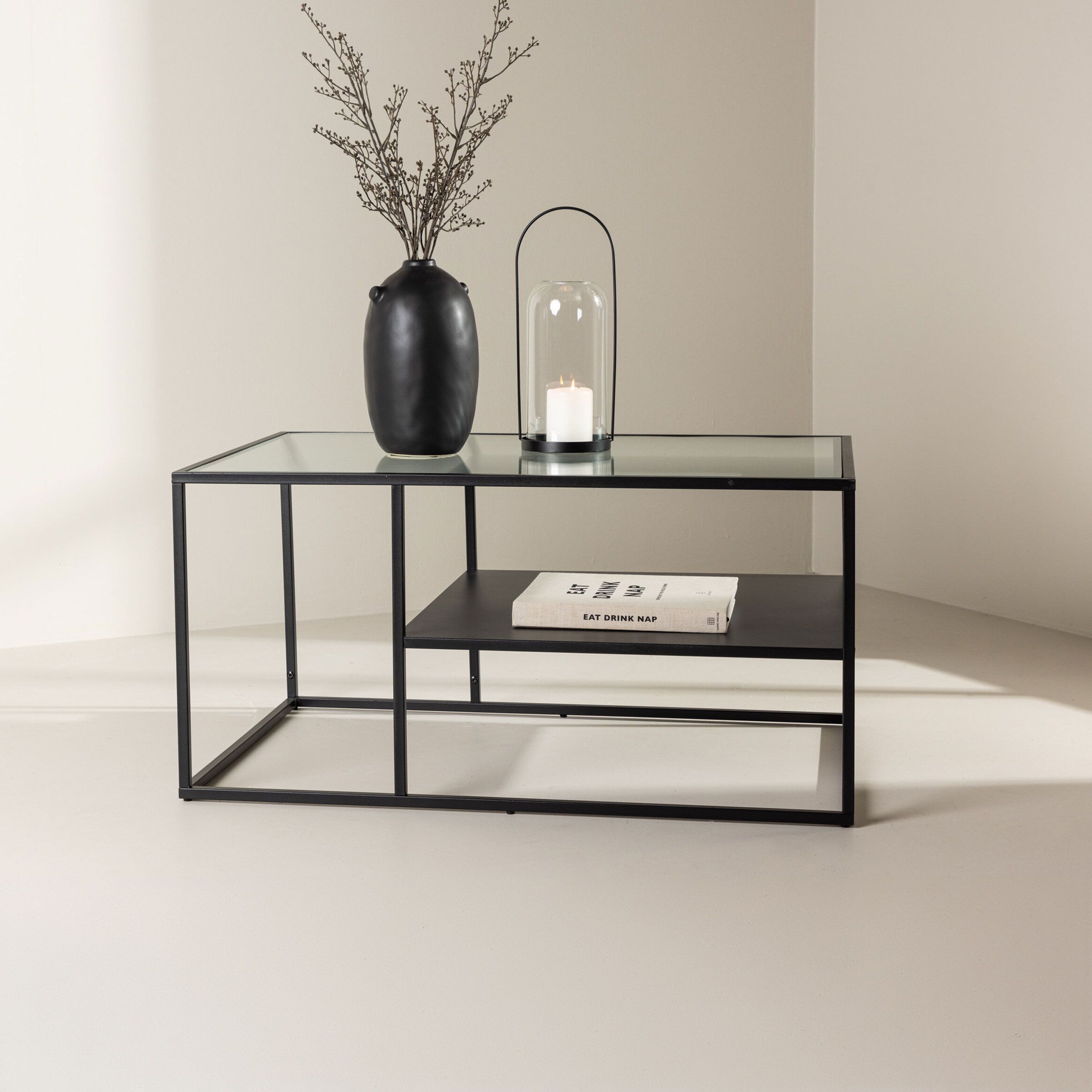 Nohr Donovin Salontafel 90 × 60 cm – Strakke Zwarte Elegantie voor jouw Woonkamer