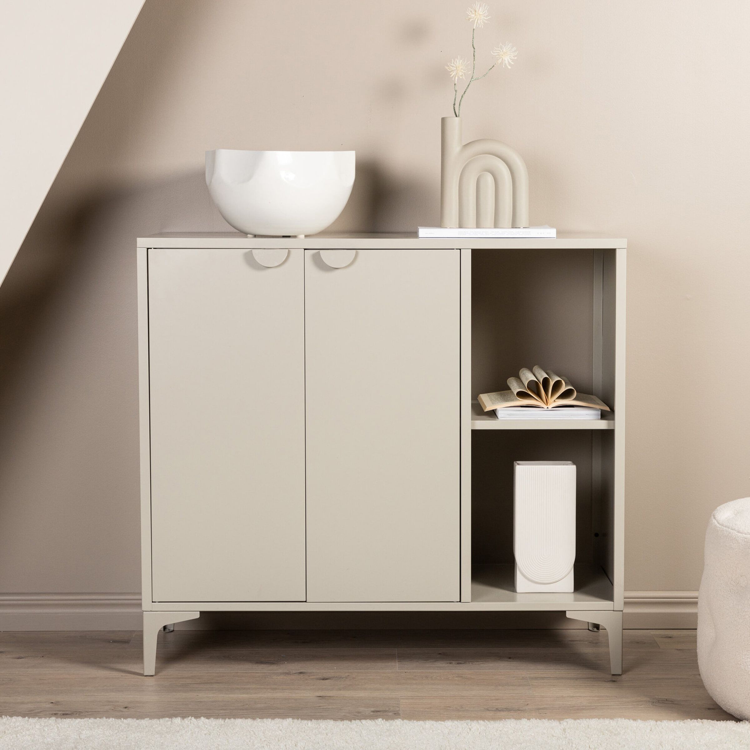 Nohr Dressoir Danyella 110 cm – Tijdloos beige design voor elke kamer