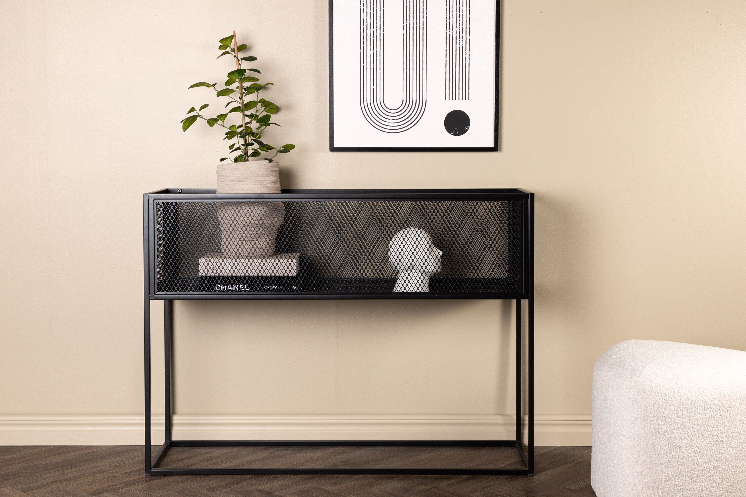 Nohr Dressoir Verity 110 cm – Strak Industrieel Zwart Dressoir