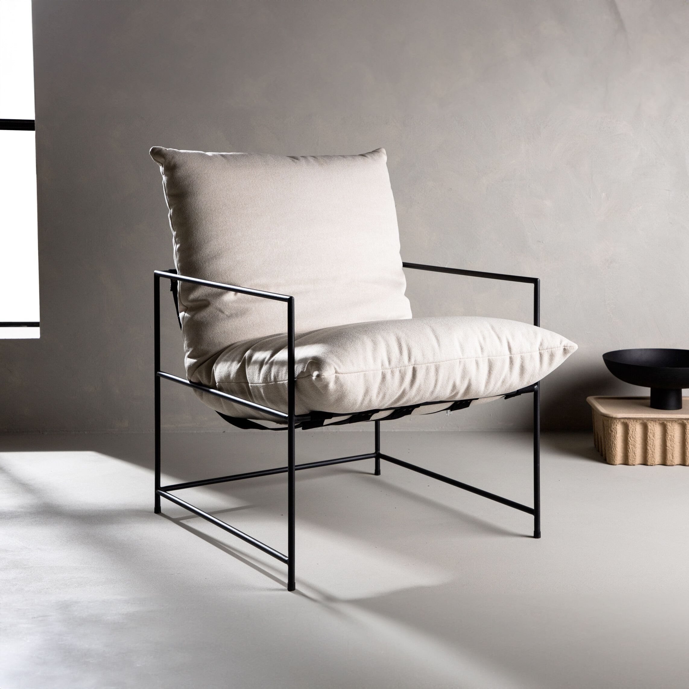 Nohr Fauteuil Julieanna Linnen – Moderne Witte Comfort