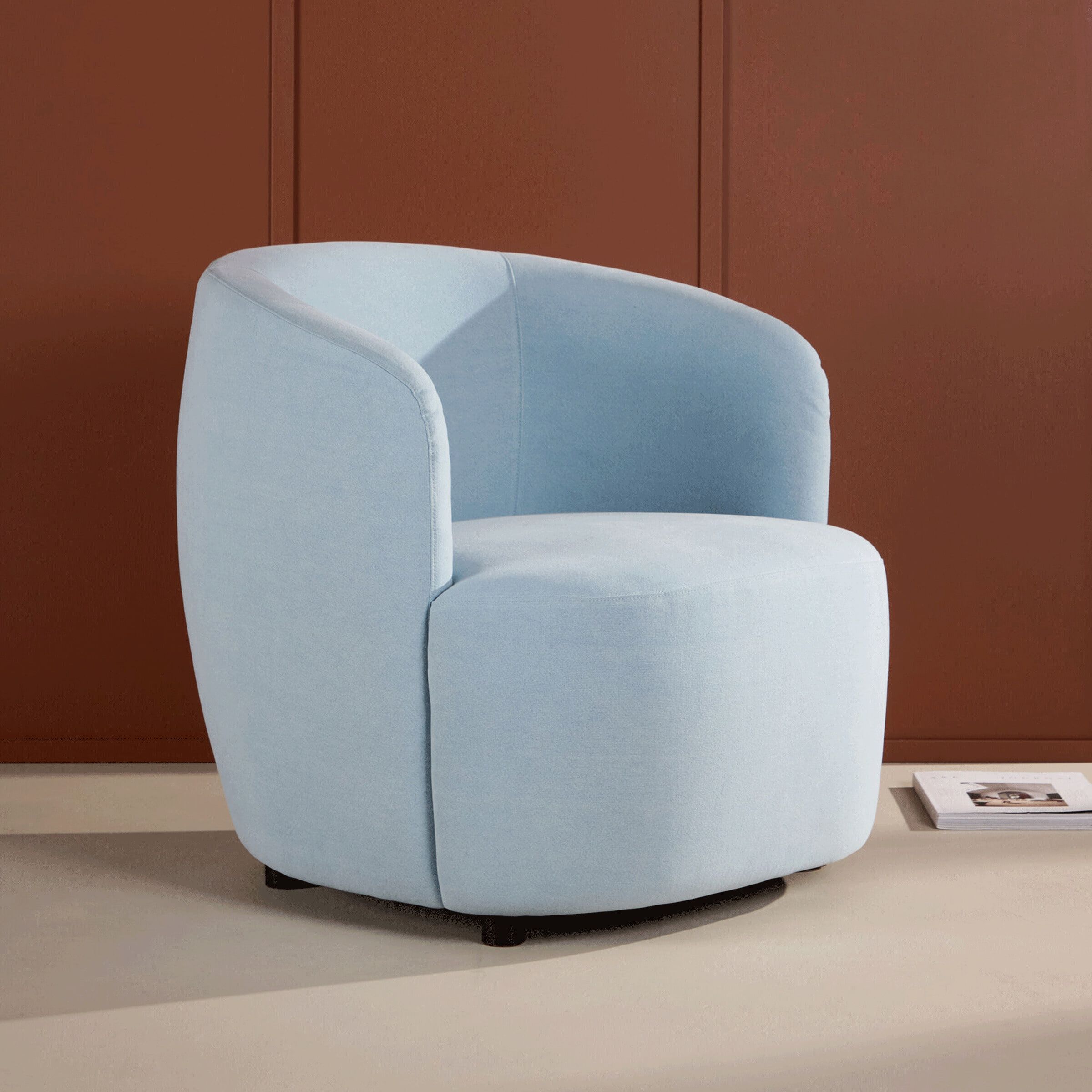 Nohr Fauteuil Obie Linnenlook – Lichtblauw