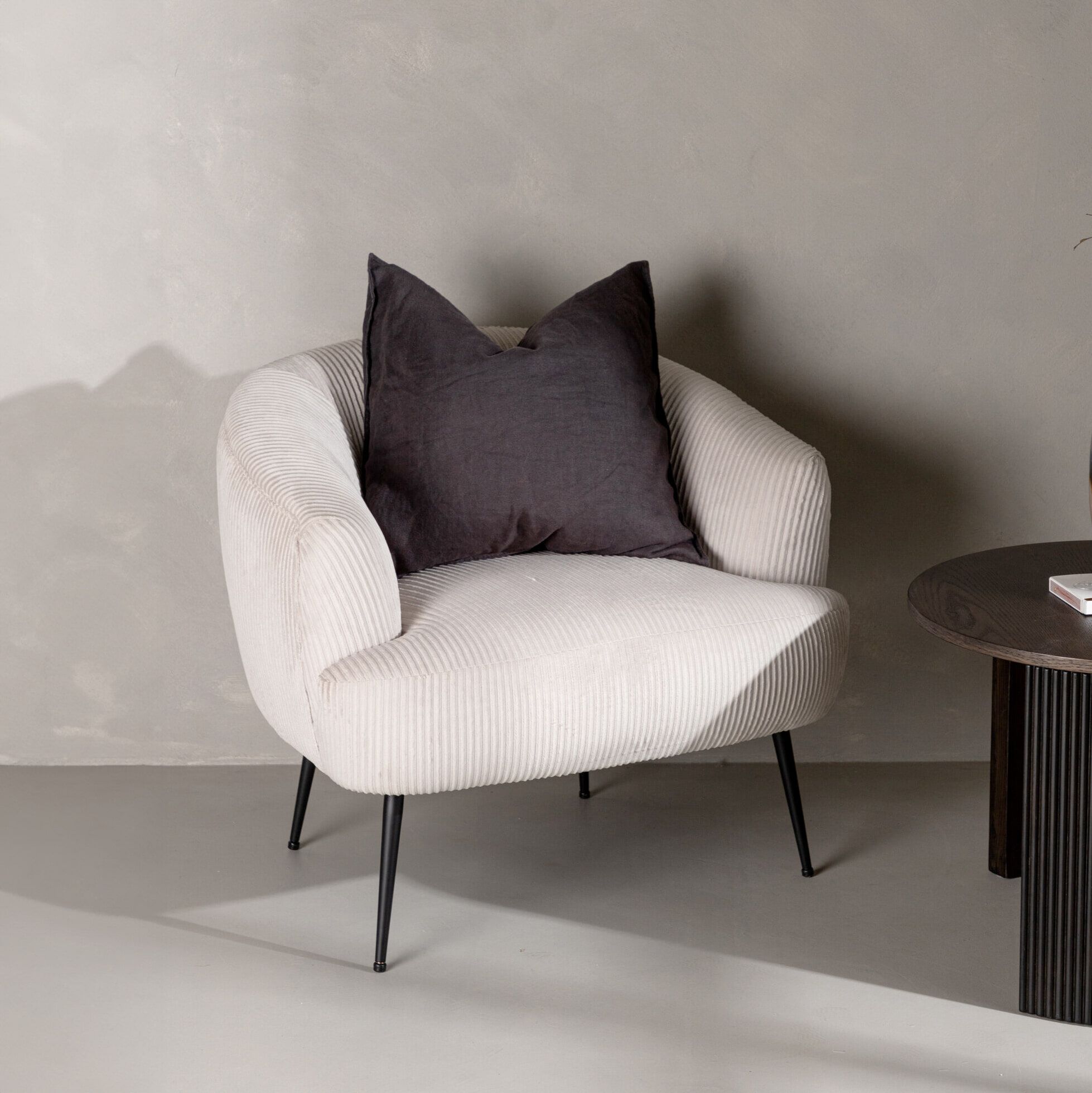 Nohr Fauteuil Thornton Rib – Moderne Vintage in Beige