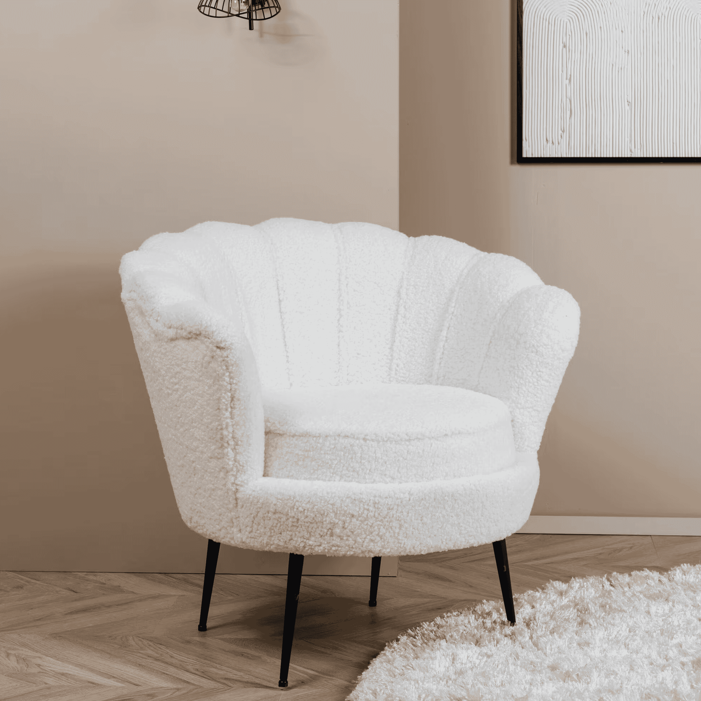 Nohr Fauteuil Yoni Teddy – Stralende witte designfauteuil voor elk modern interieur