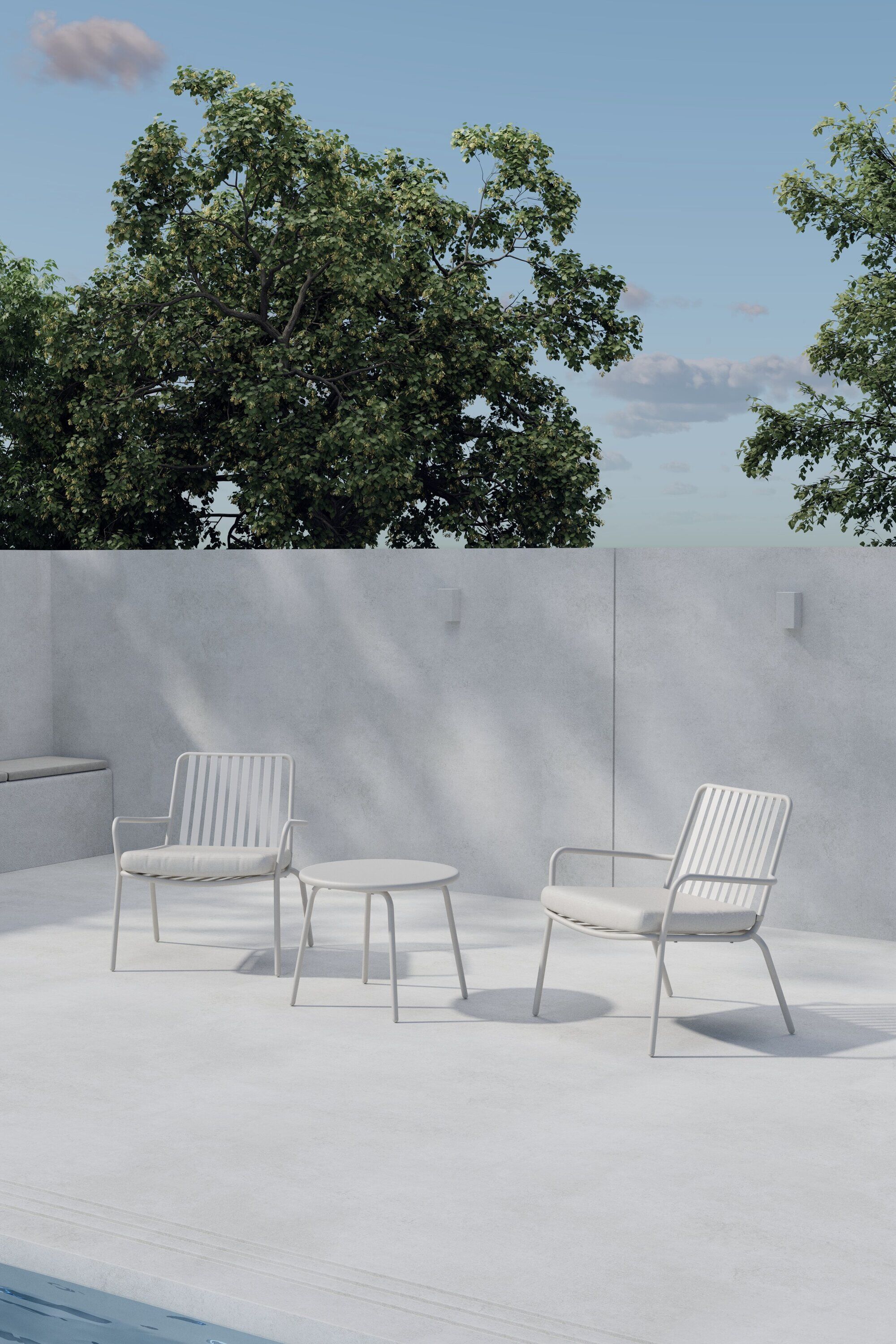 Nohr Gared loungeset – Moderne bekleding in beige voor terras en tuin