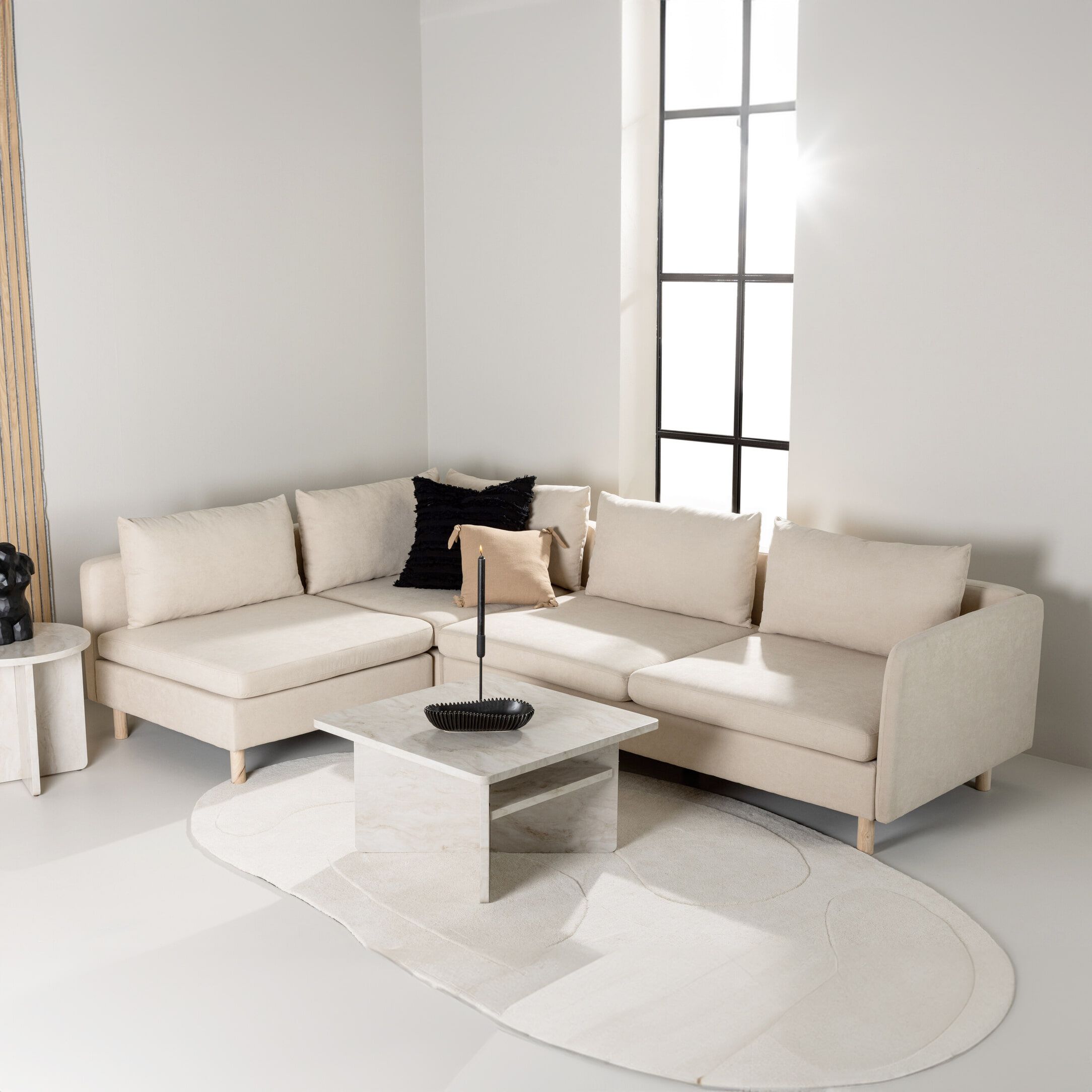 Nohr Hoekbank Sharen 295 cm – Luxe comfort in warm beige