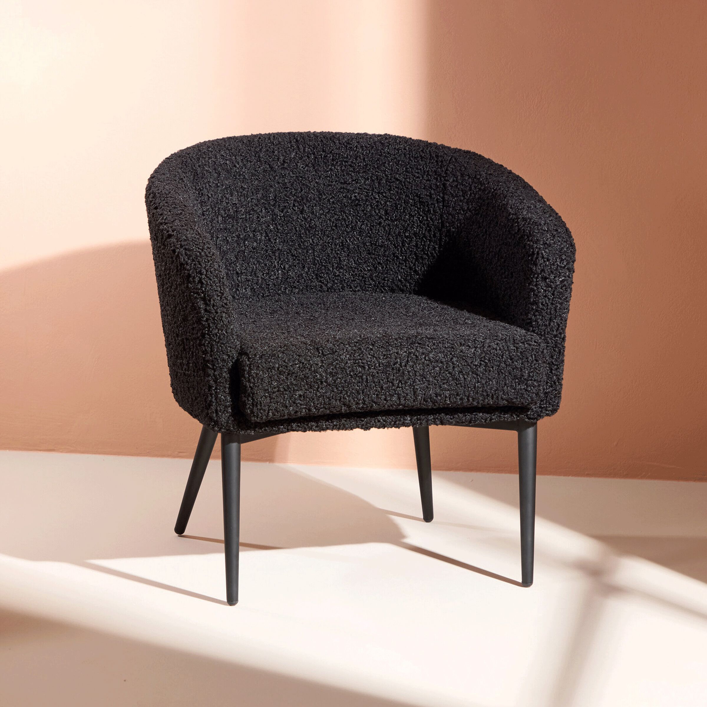 Nohr Jennilee Teddy Fauteuil – Luxe Zwarte Teddy Stoffering