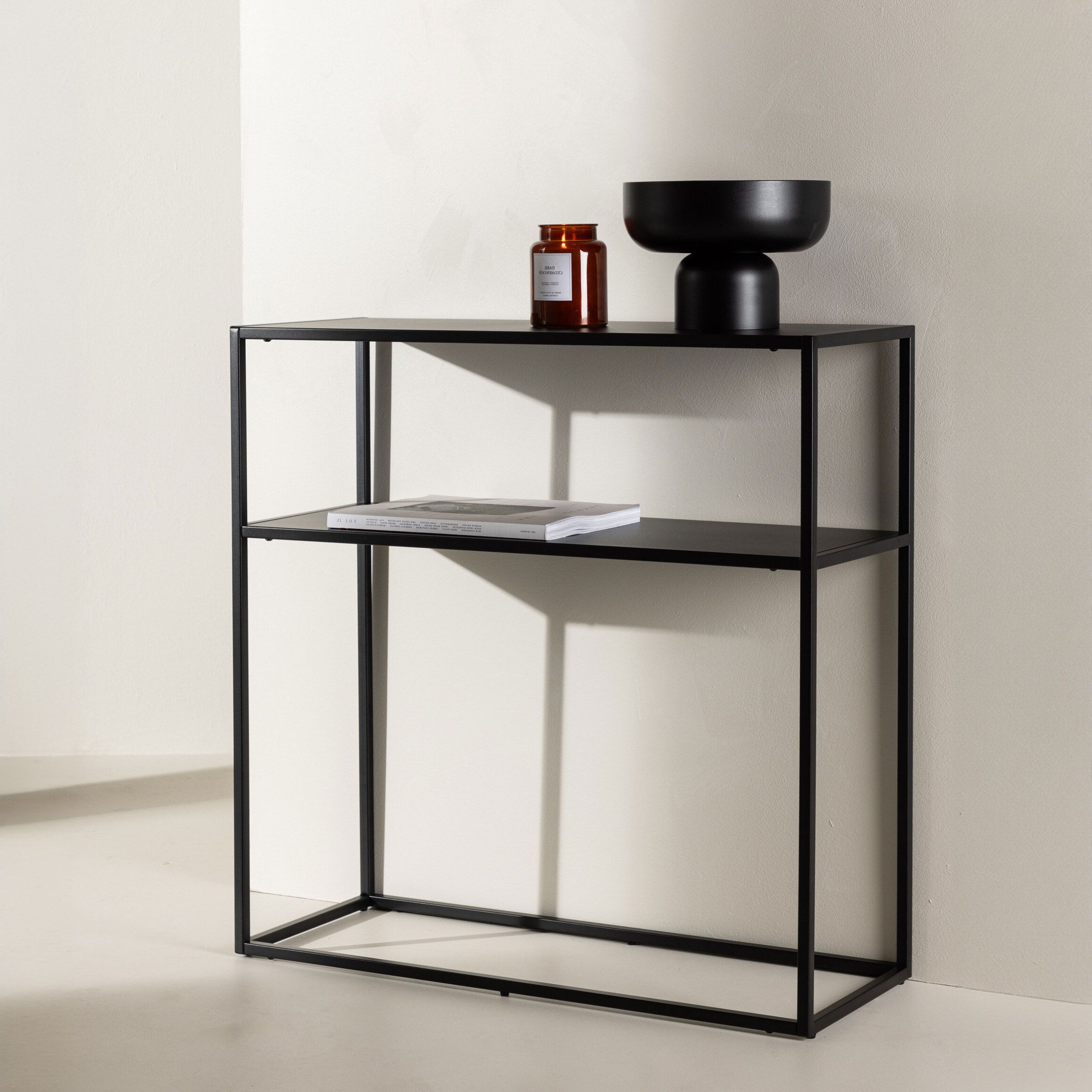 Nohr Jovani Bijzettafel 80 cm – Strakke Zwarte Designklassieker