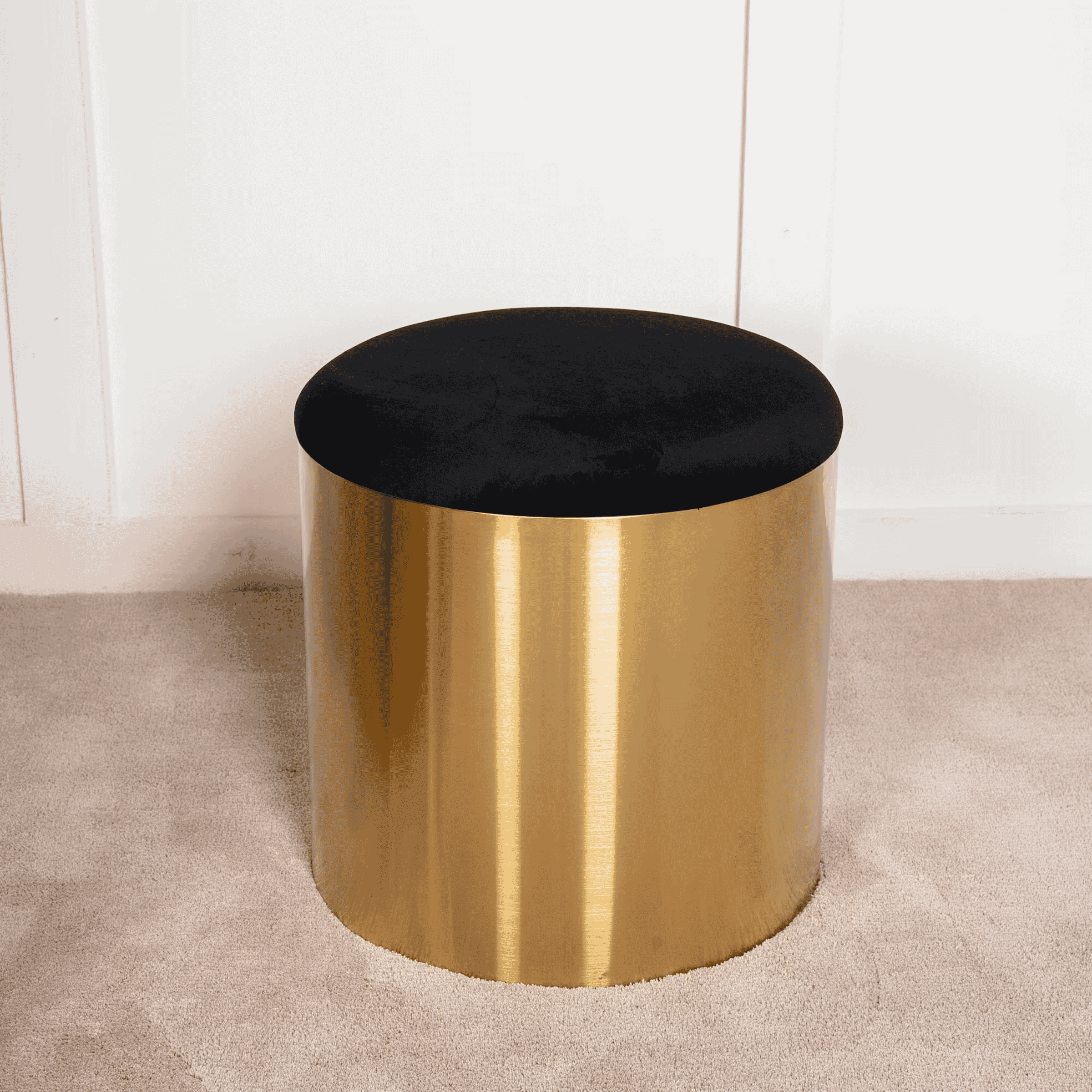 Nohr Kathlyn Velvet Poef 45 cm – Luxe zitcomfort in goud