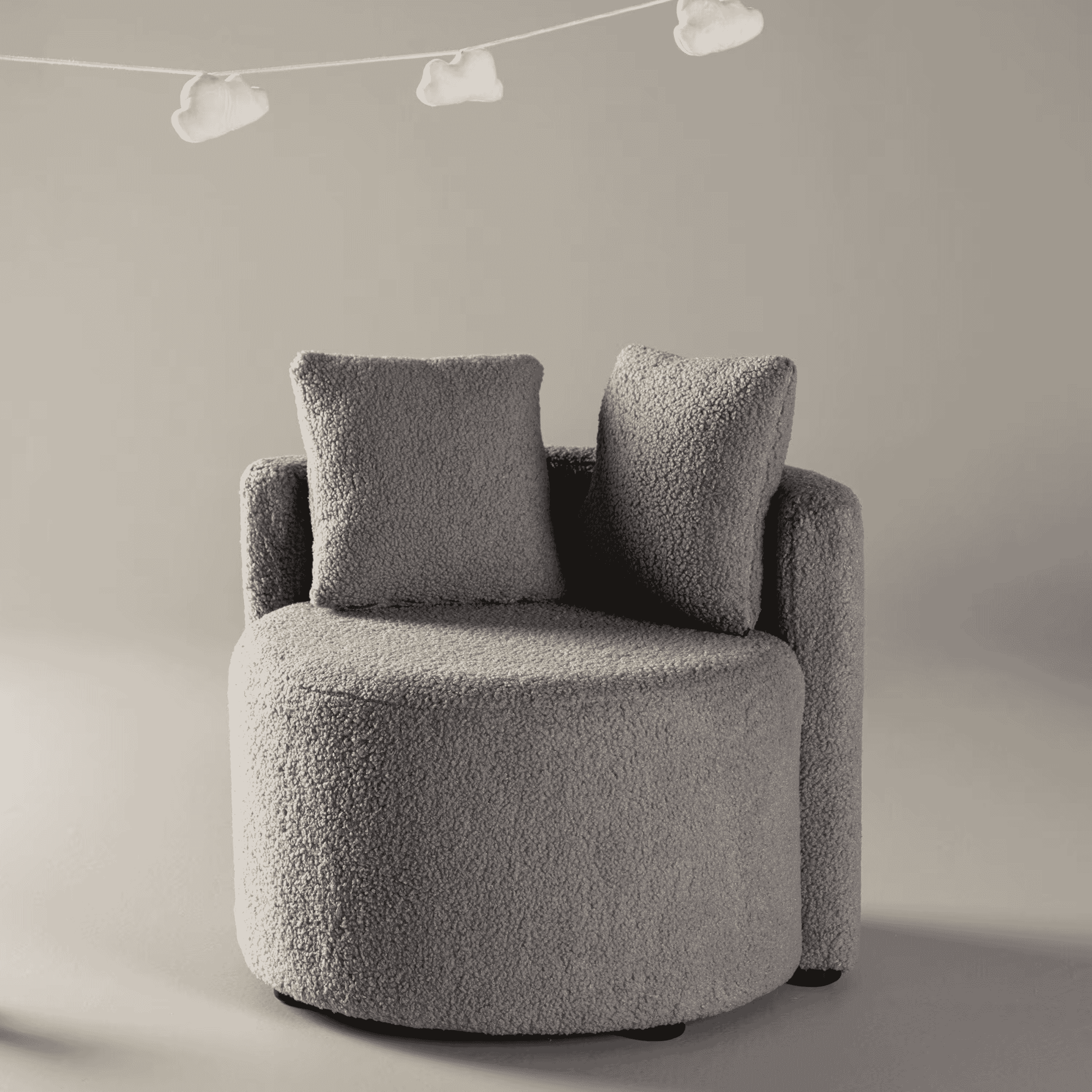 Nohr Kinderstoel Keeli Teddy – Knusse 2‑zitsbank in stijlvol grijs