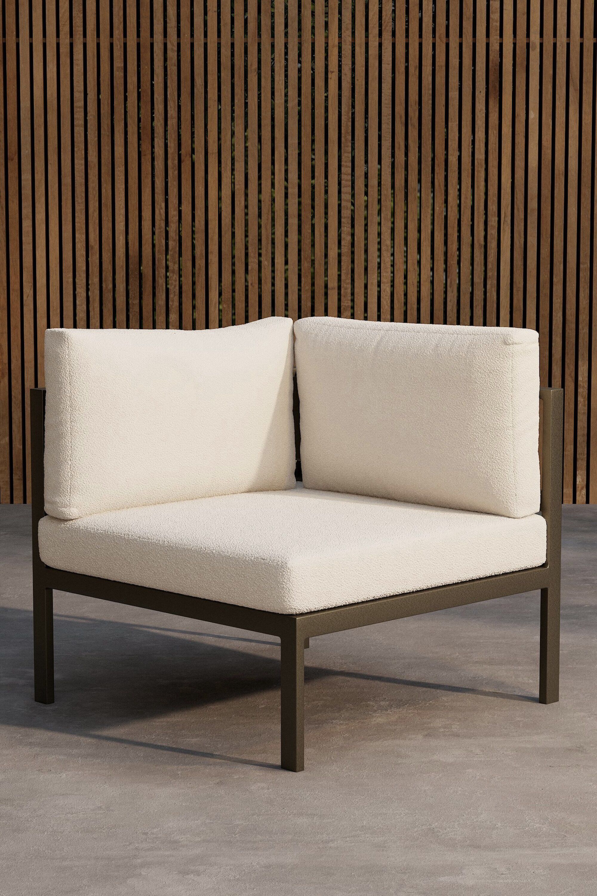 Nohr Lasheka Hoekmodule – Luxe Bouclé Loungeset voor Terras en Woonkamer