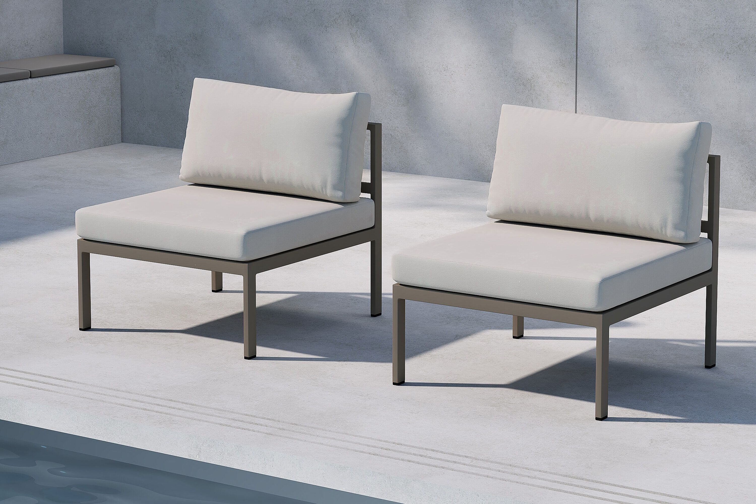 Nohr Lasheka Middenmodule – Moderne Loungeset voor Buiten in Beige & Bruin