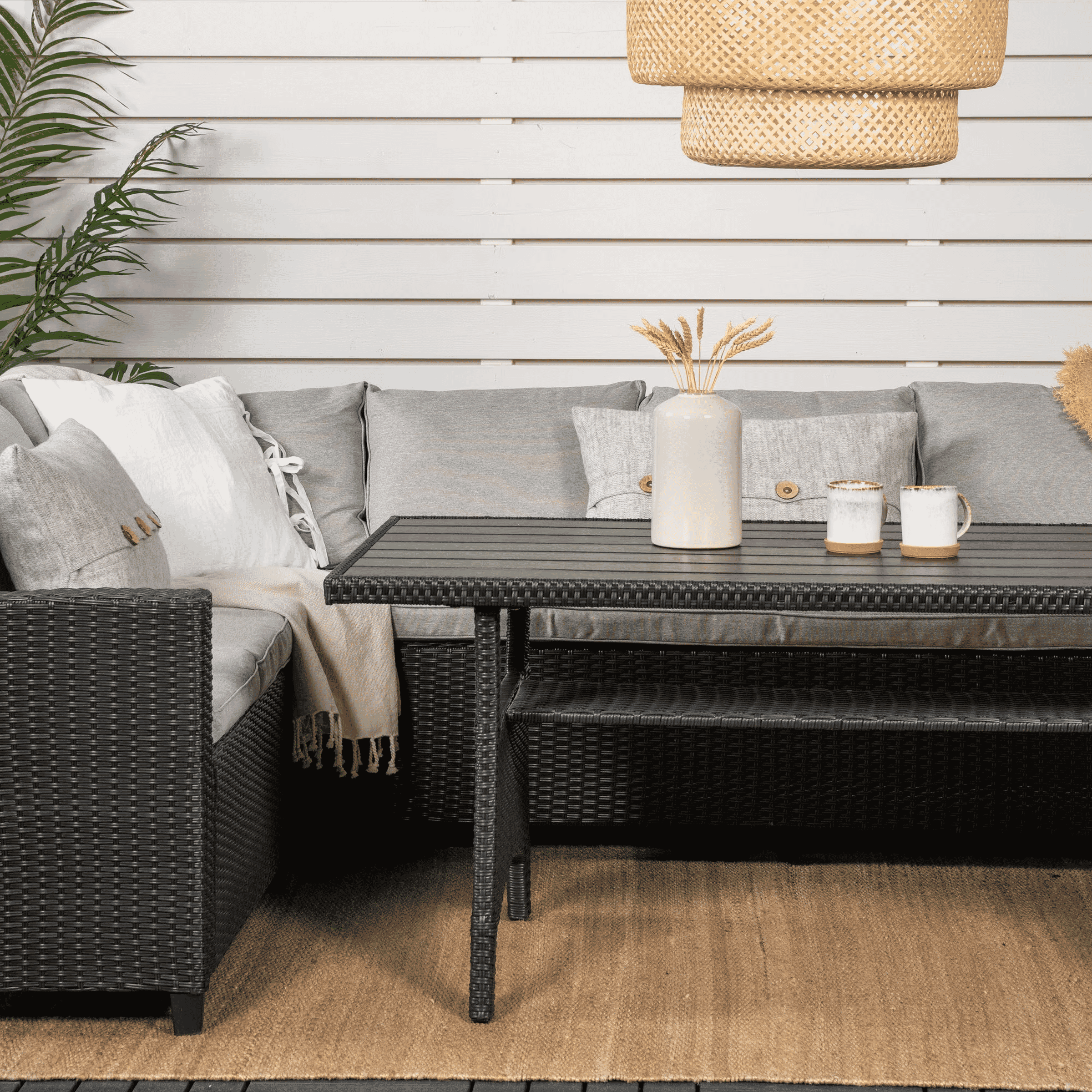 Nohr Loungeset Charnell – stijlvolle grijs‑zwarte outdoor lounge voor terras & balkon