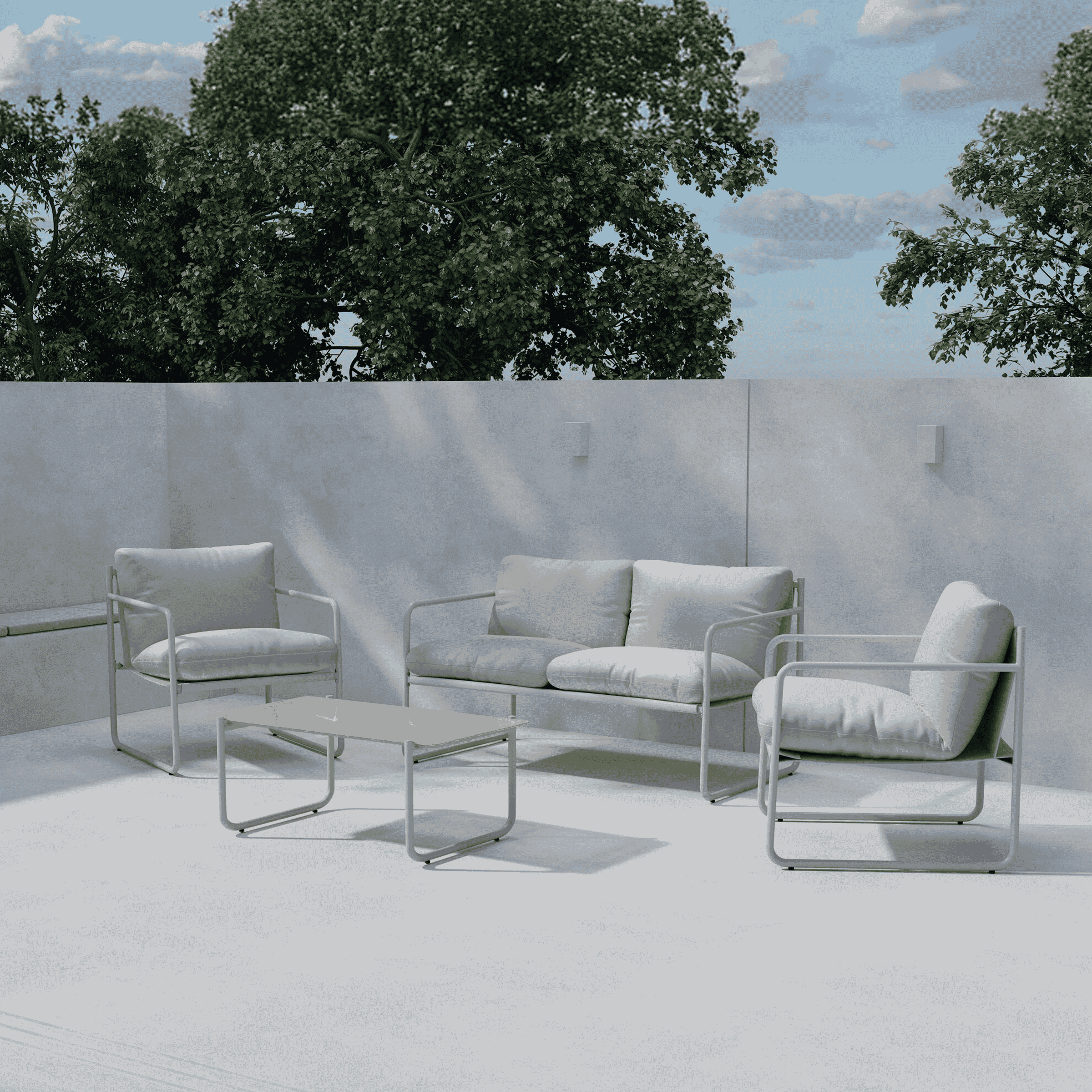 Nohr Loungeset Nikisha – Moderne, Komfortabele Buitenset in Beige