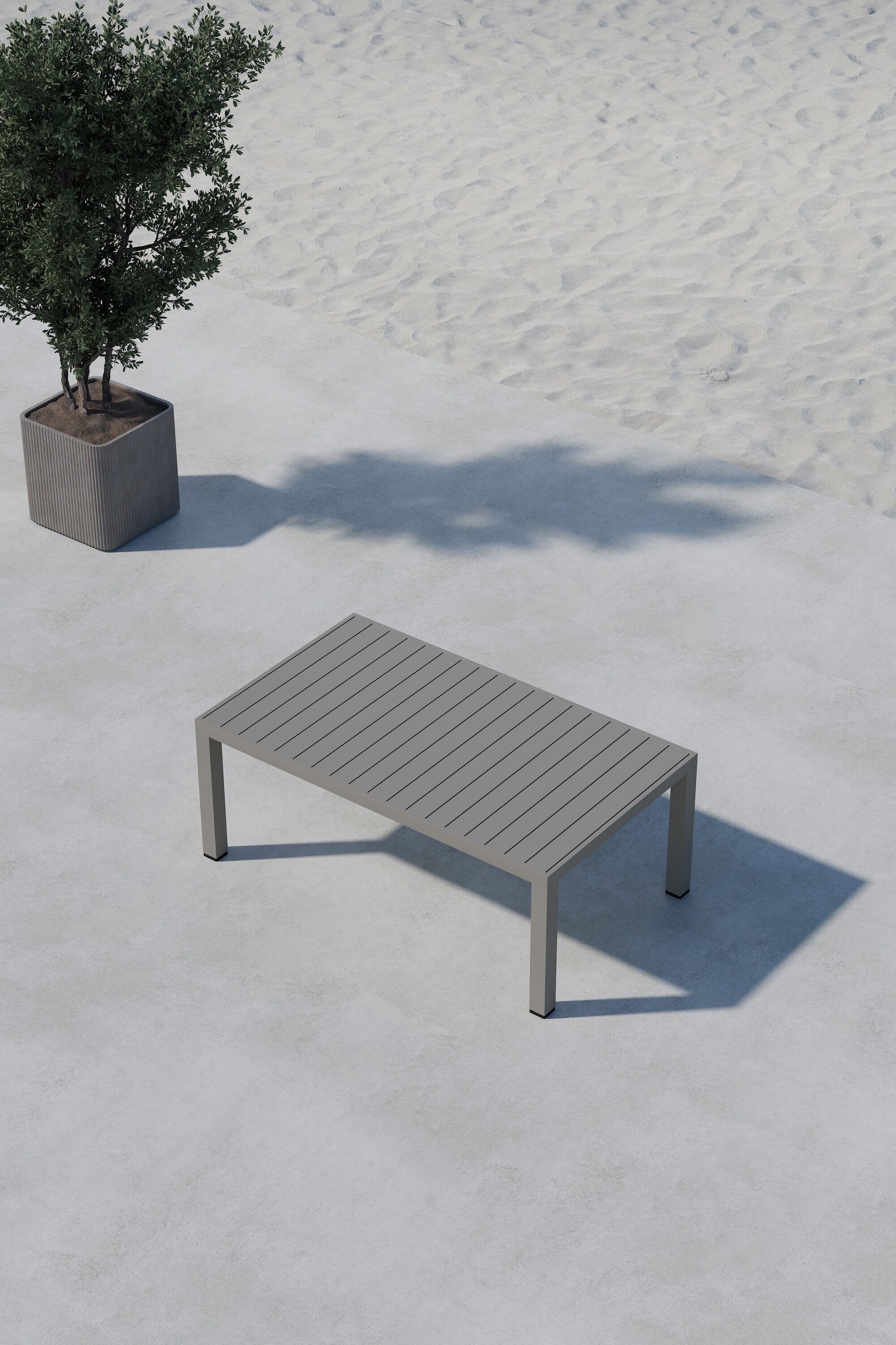 Nohr Loungetafel Lasheka – Moderne bruine aluminium tafel voor binnen en buiten