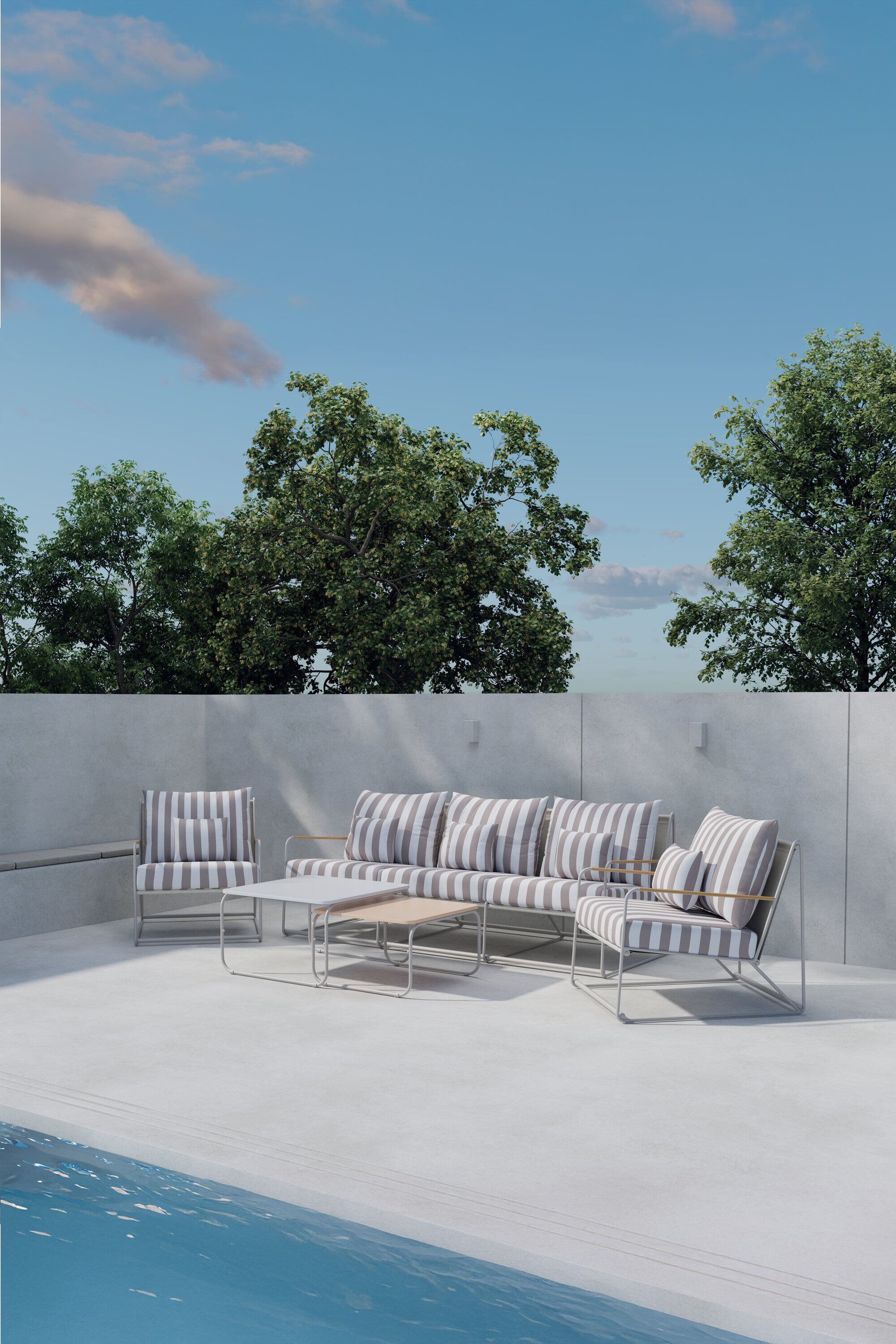 Nohr Markesha Loungeset – Strakke Beige Lounge voor Buiten