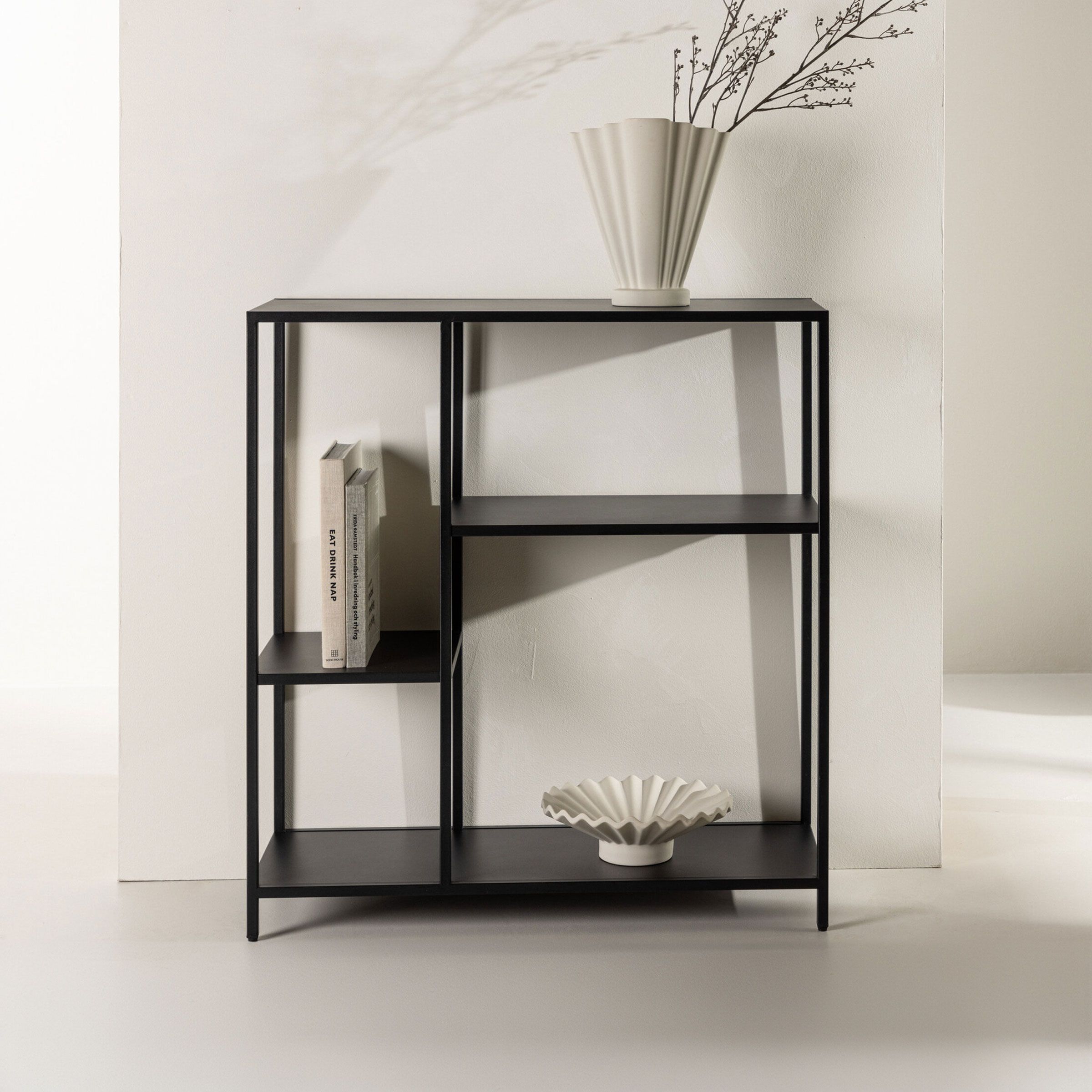 Nohr Melanee Sidetable 80 cm – Industrieel Zwart Accent voor Elk Interieur